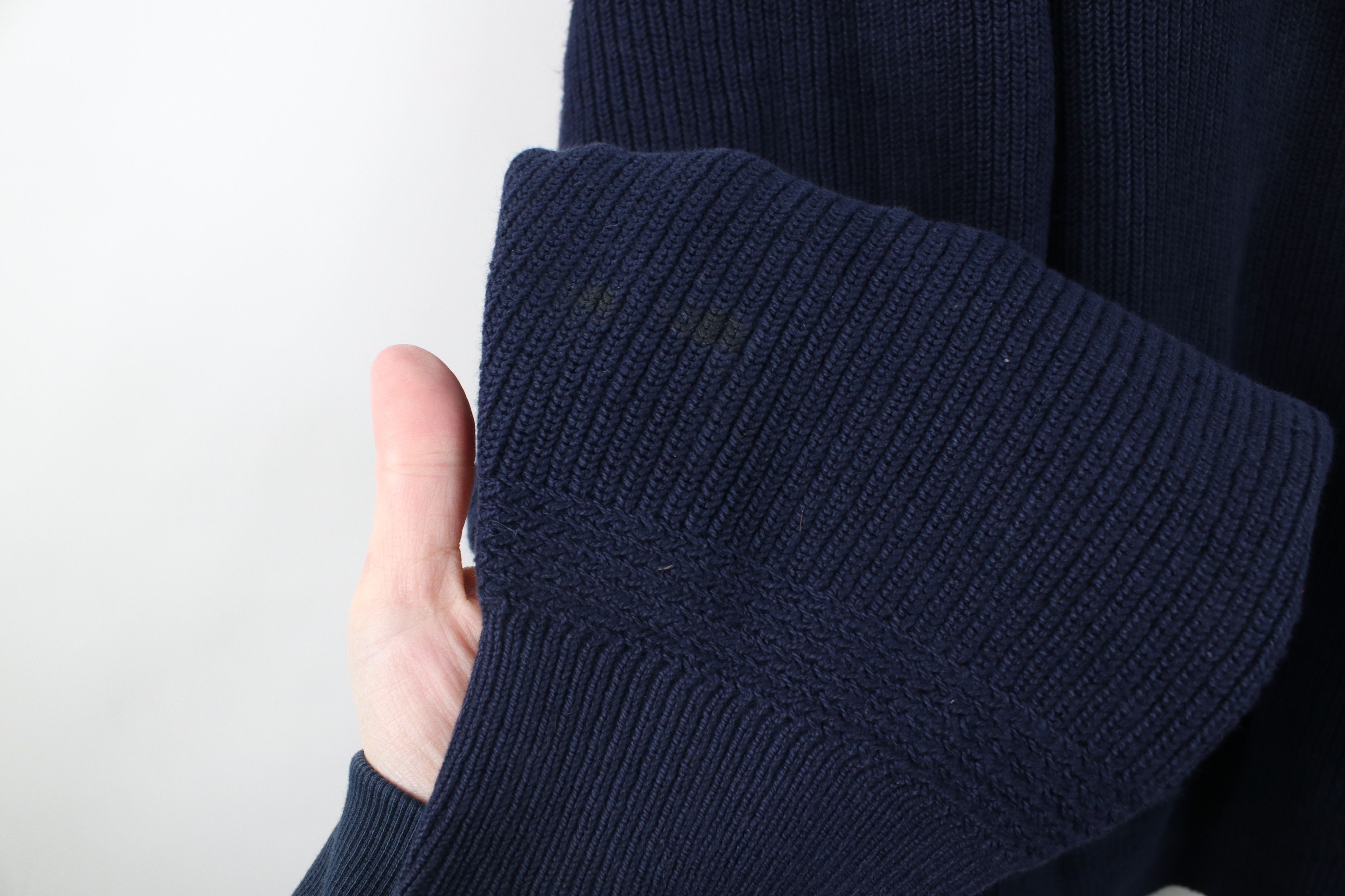 Lands' End Vintage 90s Lands End Cotton Ribbed Knit Henley Sweater USA Size US L / EU 52-54 / 3 - 8 Thumbnail