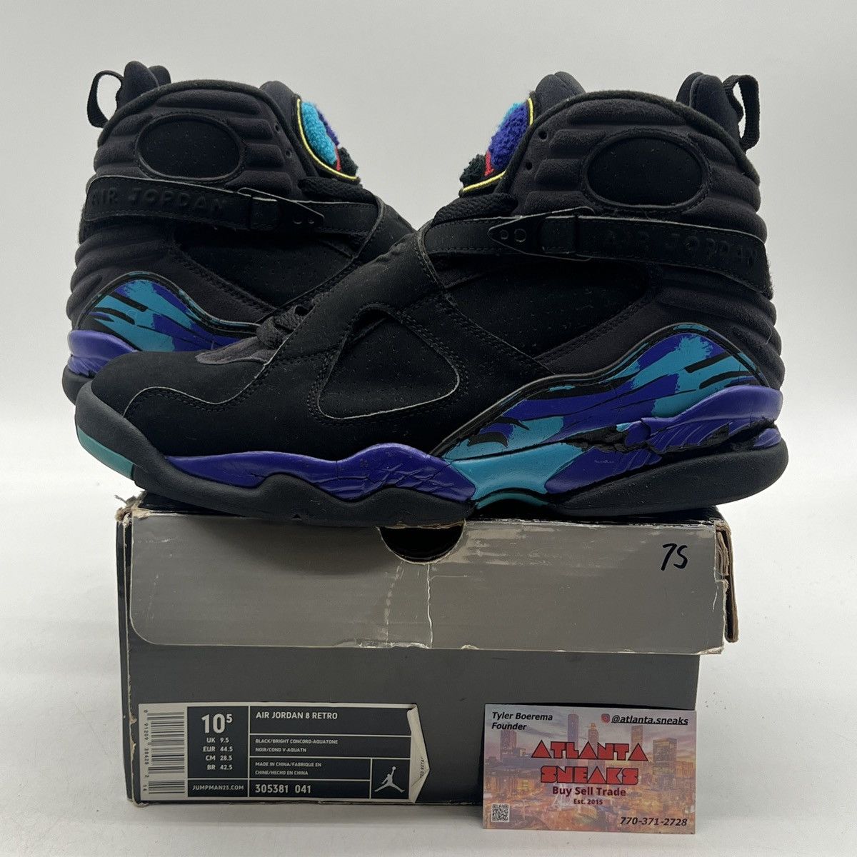 Jordan Brand Air Jordan 8 Aqua Size US 10.5 / EU 43-44 - 2 Thumbnail