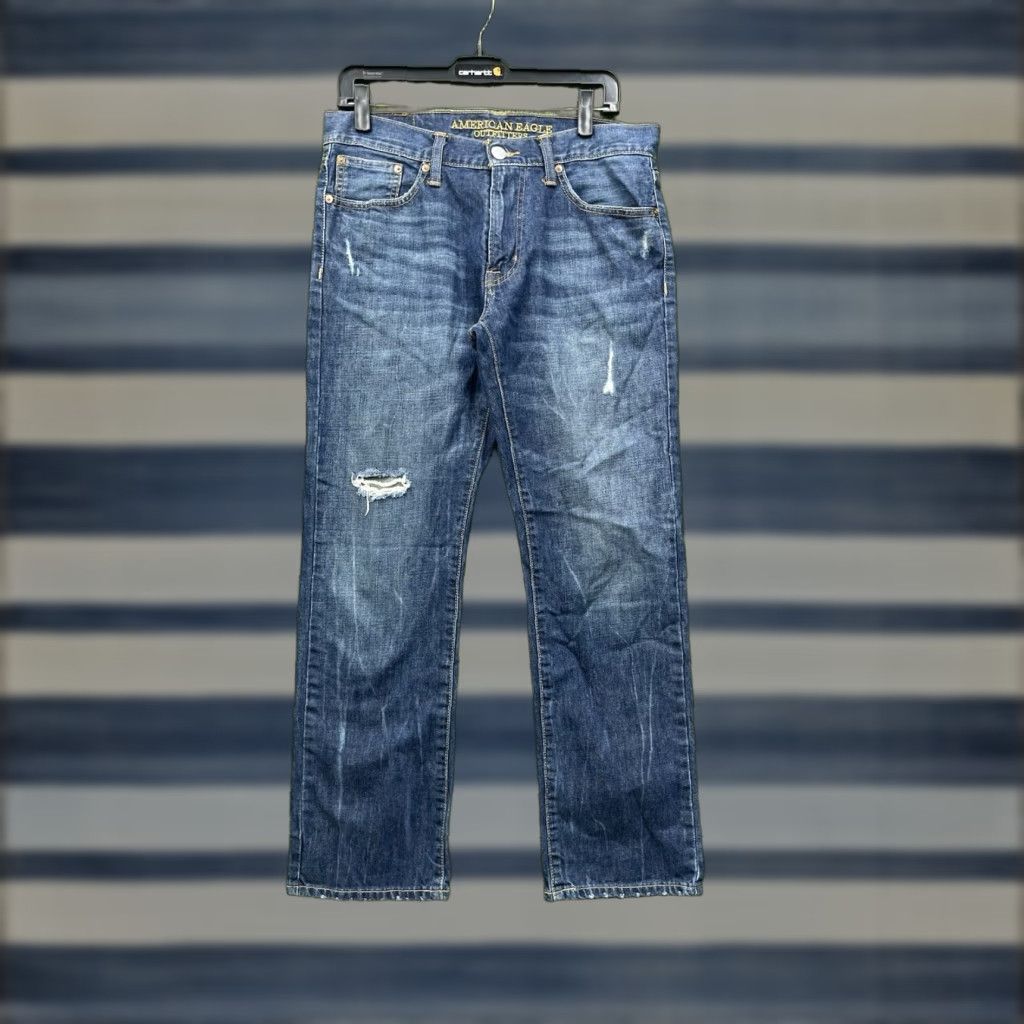 American Eagle Outfitters American Eagle Outfitters Jeans Mens 30x30 Blue Next Level Original Straight Fit Dark y2k Size US 30 / EU 46 - 1 Thumbnail