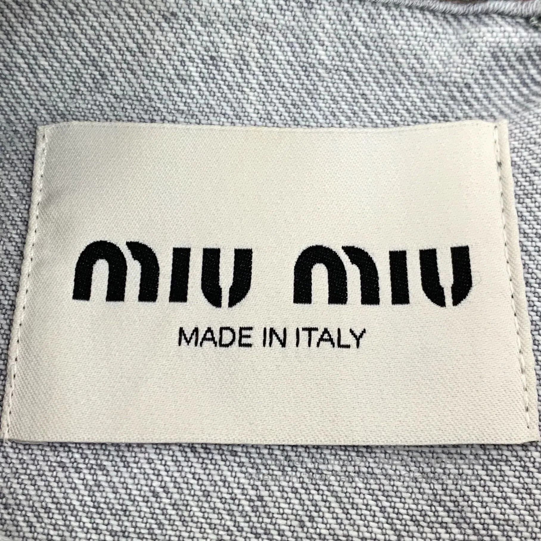 Miu Miu gray logo sleeveless denim dress by miu miu. Size US 38 / EU 54 - 6 Thumbnail