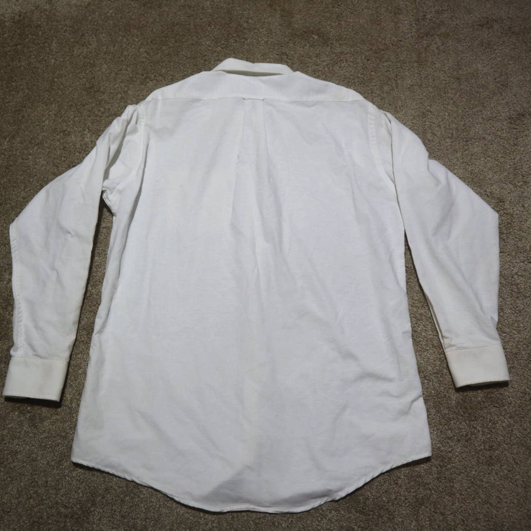 Vintage Jonathan Quale Solid White Button-Up Dress Shirt 17 Tall Adult Men's Shirt White Mens Size 46R - 8 Thumbnail