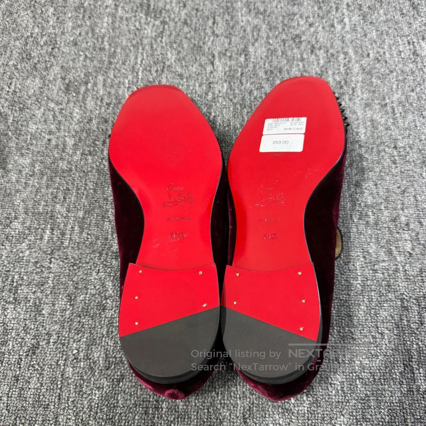 Christian Louboutin Christian Louboutin Rivet velvet loafers| Size US 7.5 / EU 40-41 - 4 Thumbnail