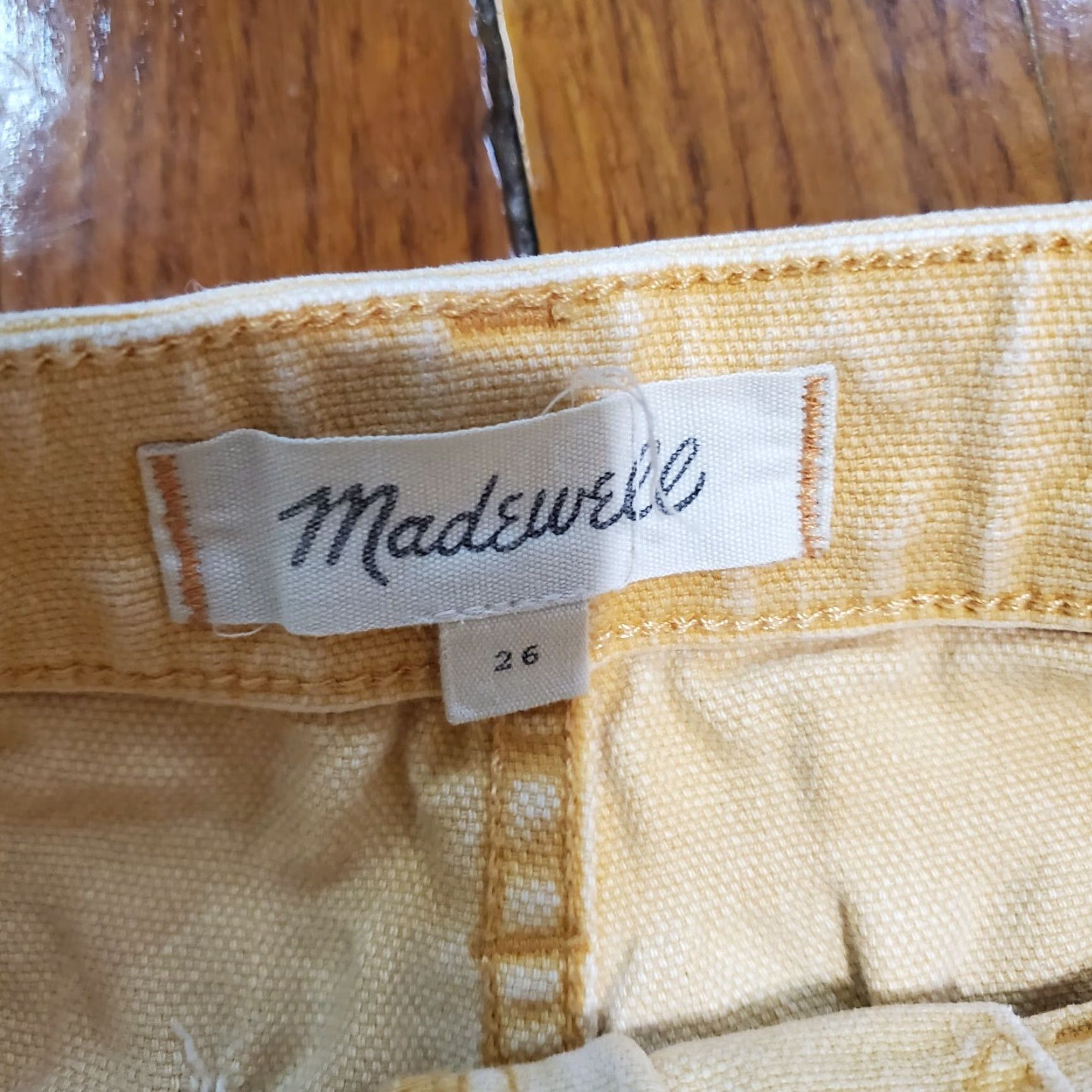 Madewell Madewell Camp Shorts Casual Shirt Woman Regular Yellow Canvas 3in Inseam 26 5-Pocket Distressed Vintage No Size 26" / US 2 / IT 38 - 7 Thumbnail