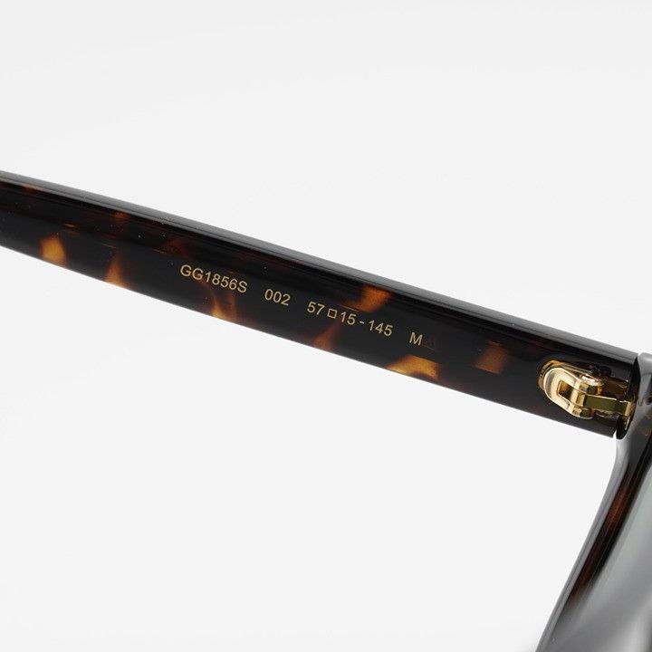 Gucci Gucci GG1856S 002 Sunglasses Dark Havana Aviator Frame Size ONE SIZE - 7 Thumbnail