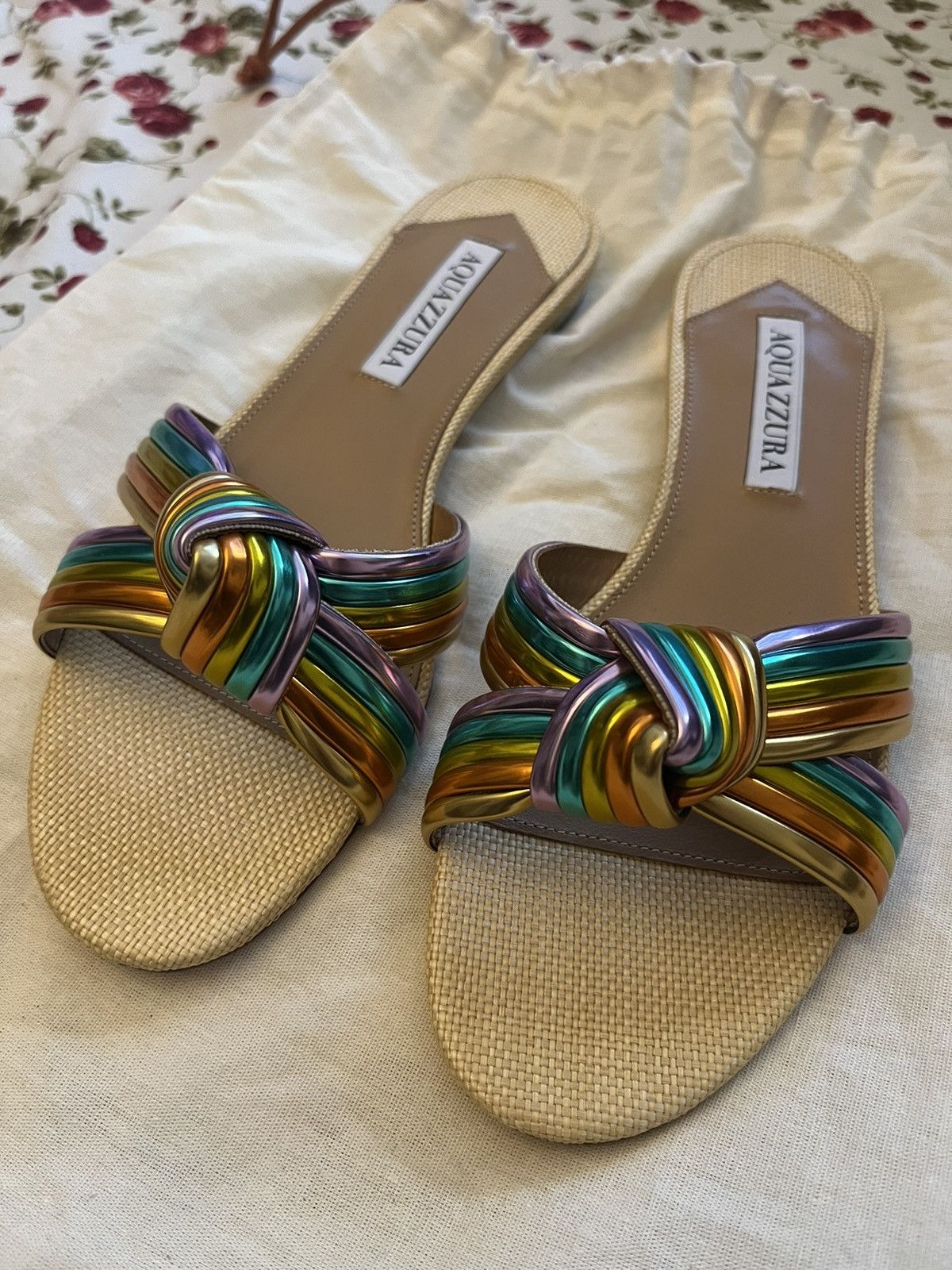 Aquazzura NEW Aquazurra Bacalar Leather Flats Size US 6 / IT 36 - 2 Thumbnail