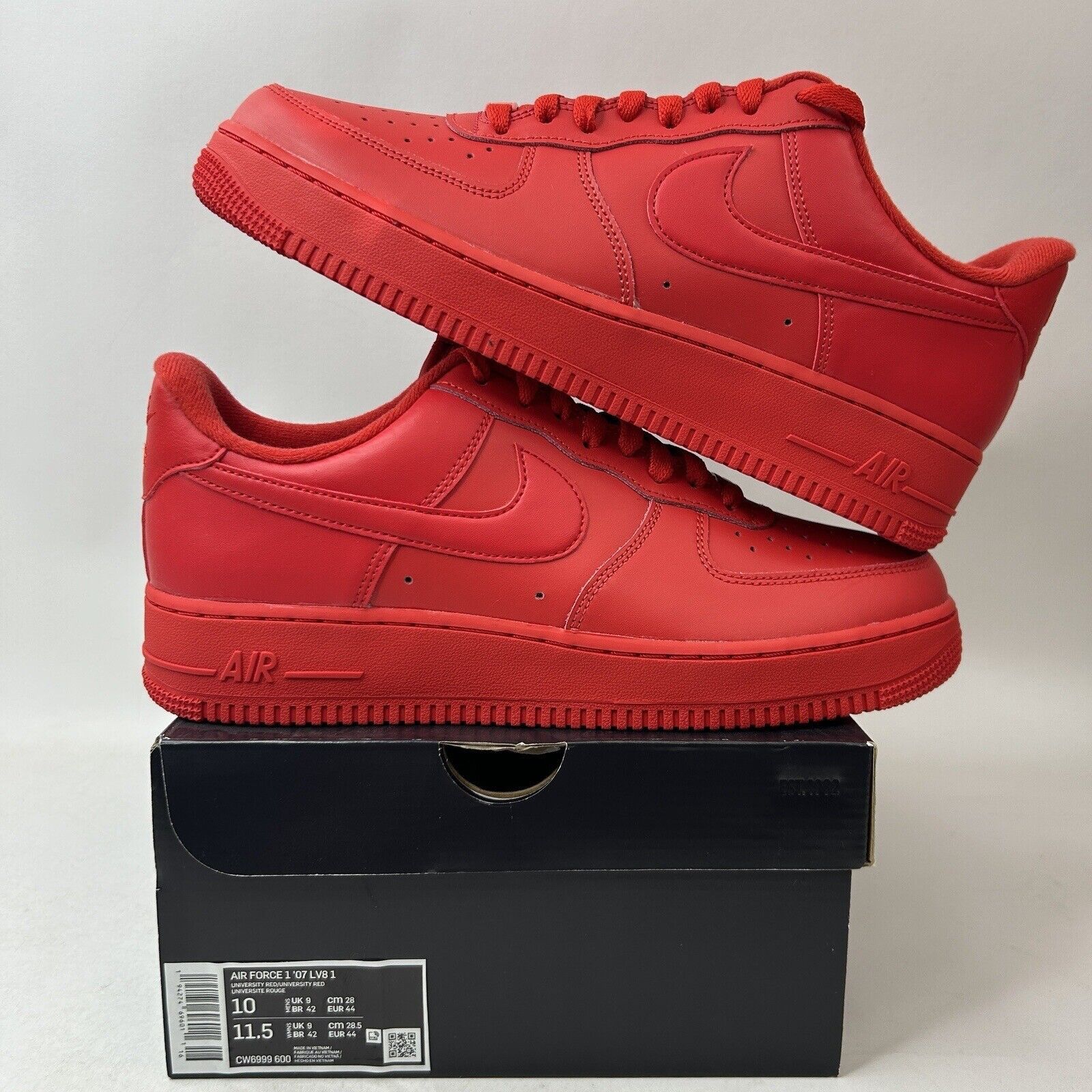 Nike Nike Air Force 1 '07 LV8 “Triple Red” 2024 Size US 10 / EU 43 - 1 Thumbnail