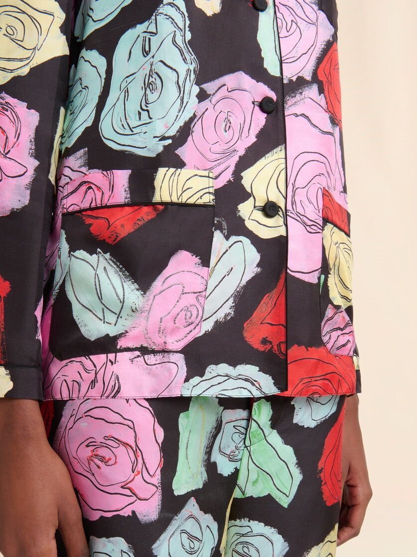 Marni o1w1db10426 Silk Pyjama Shirt With Orion Print in Multicolor Size S / US 4 / IT 40 - 4 Thumbnail