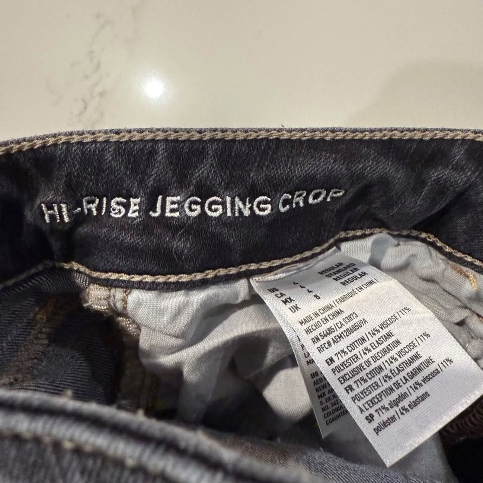 American Eagle Outfitters American Eagle High Rise Jegging Crop Denim Jeans Womens 4R Size 27" / US 4 / IT 40 - 7 Thumbnail