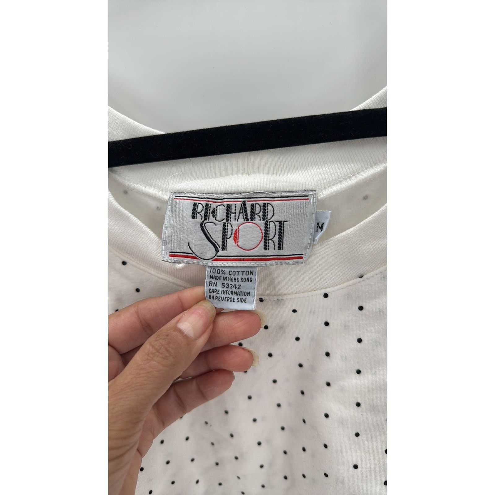 Vintage Vintage Richard Sport white polka dot cropped top size M Size M / US 6-8 / IT 42-44 - 5 Thumbnail