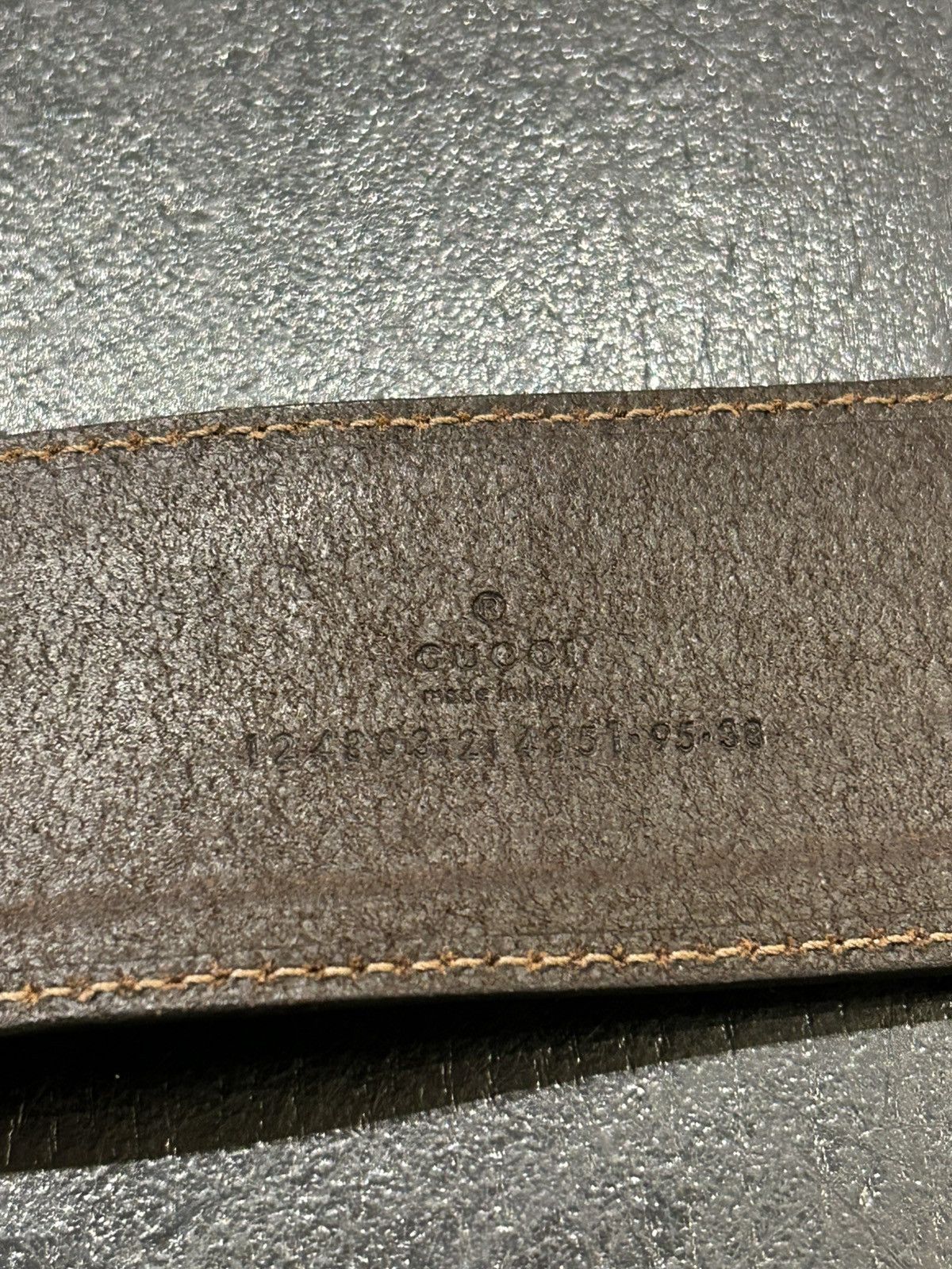 Gucci Gucci Gild Buckle Brown Leather Belt Size 38 - 7 Thumbnail