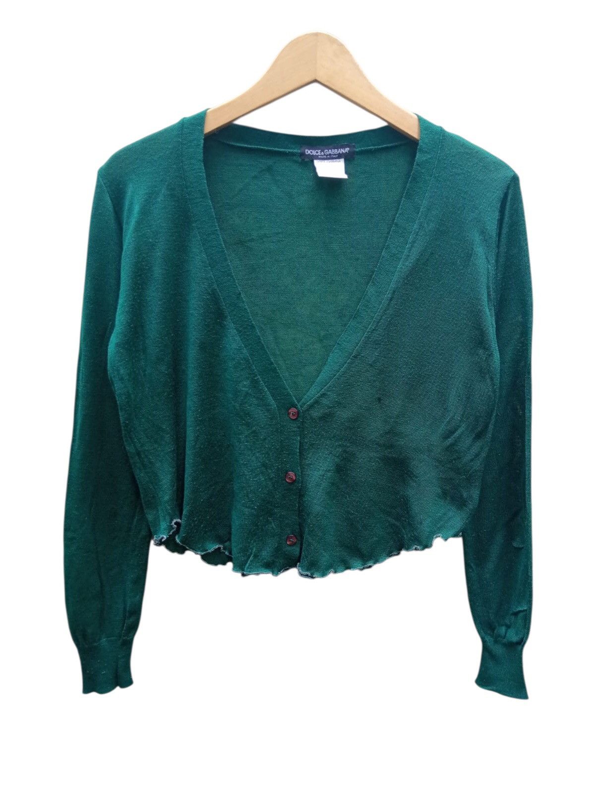 Dolce & Gabbana Dolce & Gabbana Knit Crop Bottoned Size S / US 4 / IT 40 - 1 Thumbnail