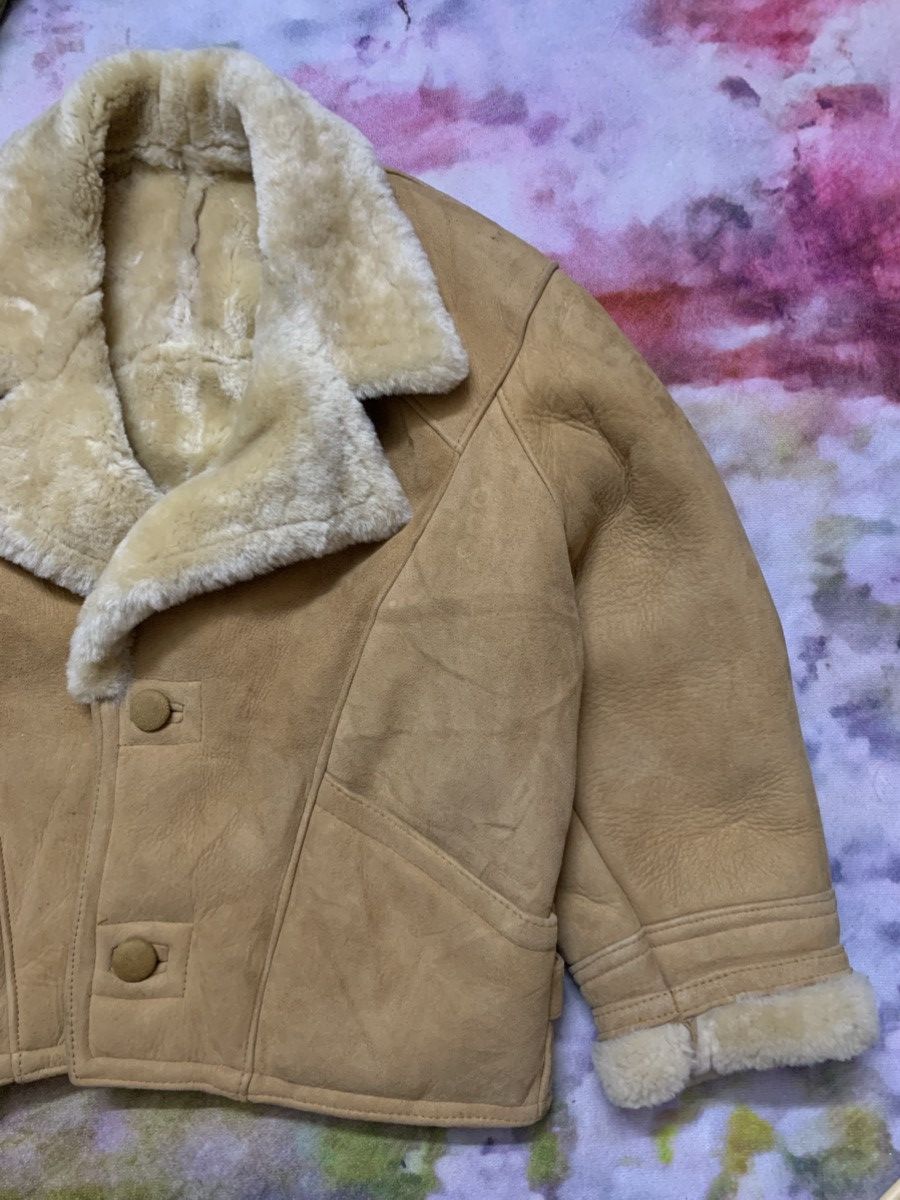 Genuine Leather Vintage US SHEEPSKIN Shearling Cropped Jacket Size US L / EU 52-54 / 3 - 3 Thumbnail
