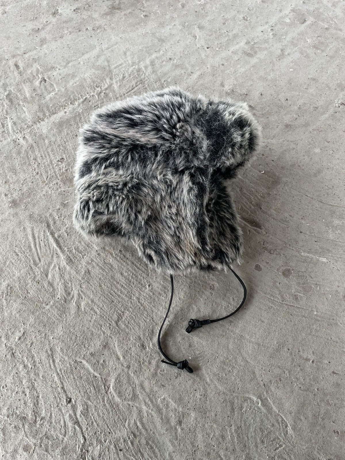 Japanese Brand × Vintage Crazy Y2K Fur Trapper Fuzzy Ushanka Beanie Hat Mohair Faux Size ONE SIZE - 1 Thumbnail