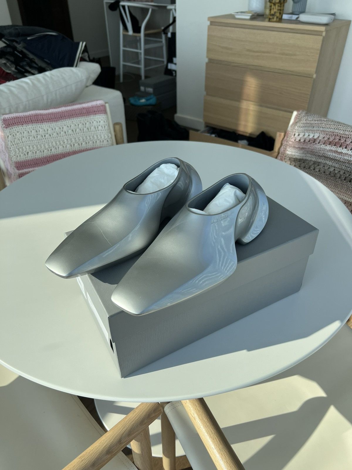 Balenciaga Silver Space shoe