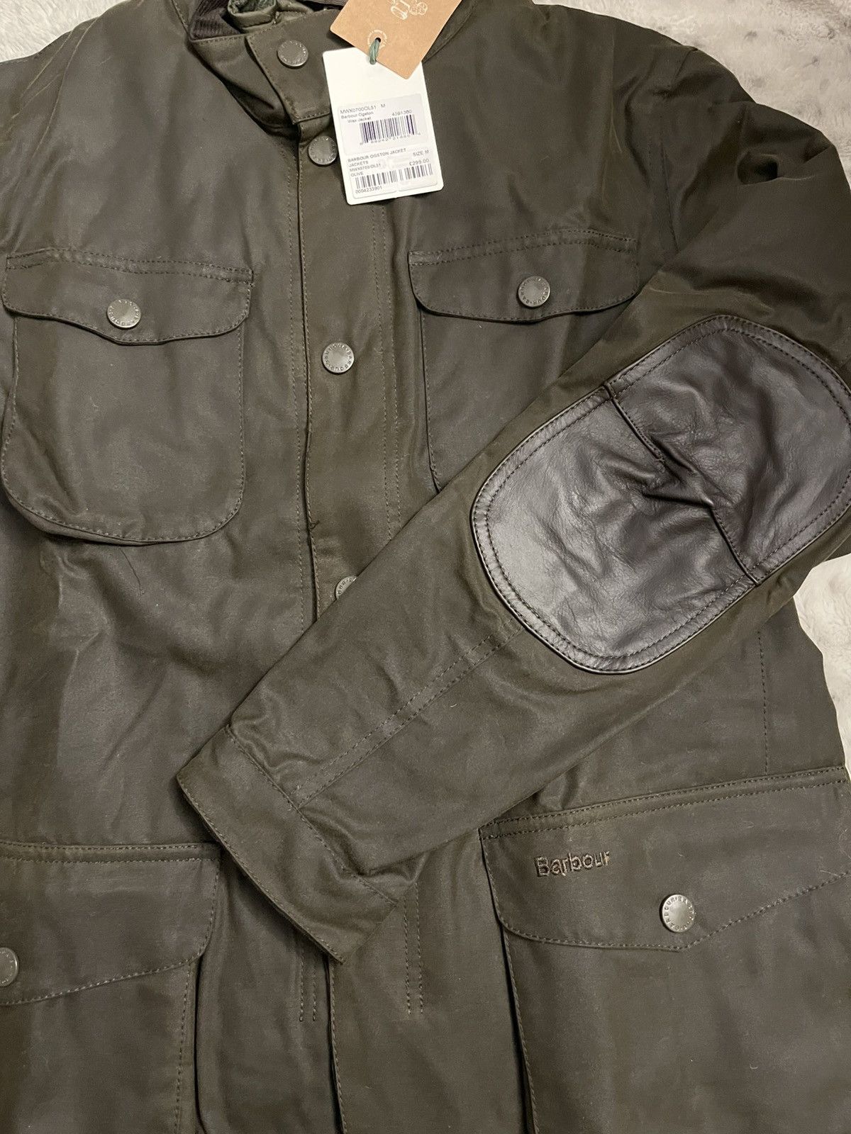 Barbour size M ~BARBOUR OGSTON WAX Jacket MSRP$625 Size US M / EU 48-50 / 2 - 17 Thumbnail