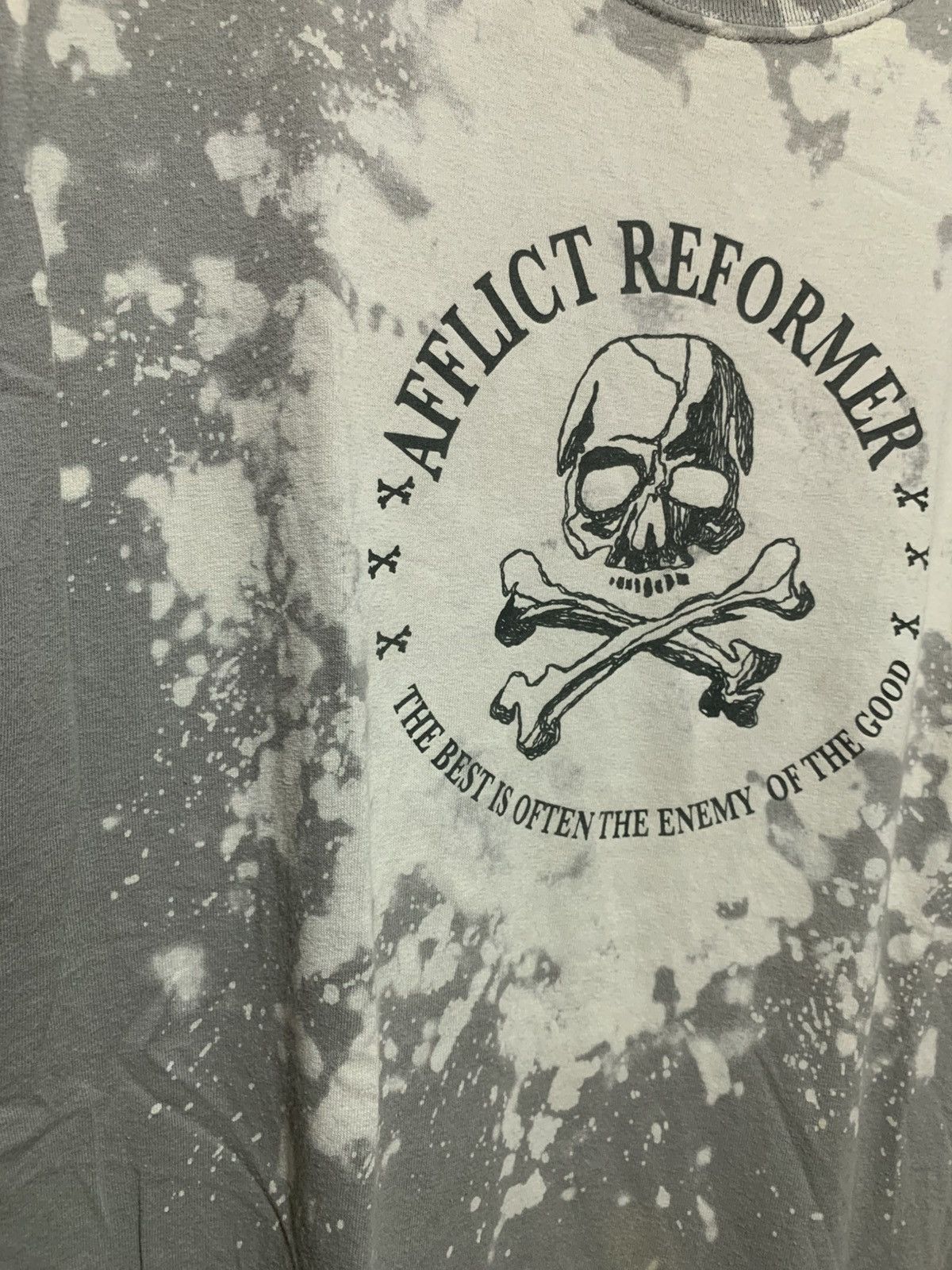 Japanese Brand Japanese Afflict Reformer Skull Poem Tie Dye Tee Shirt Size US XL / EU 56 / 4 - 7 Thumbnail