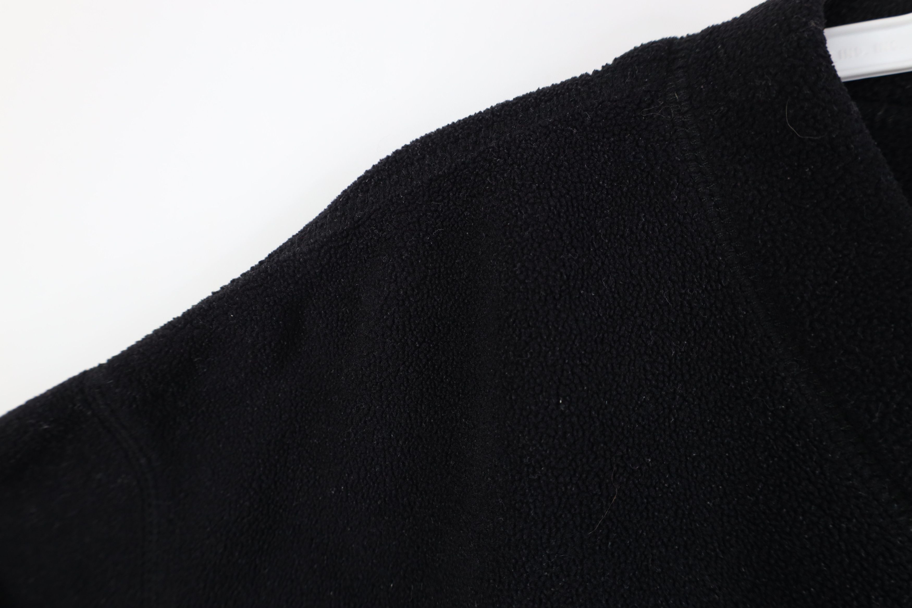 Vintage Vintage 90s Streetwear Blank Fleece Henley Sweater Black Size US M / EU 48-50 / 2 - 7 Thumbnail