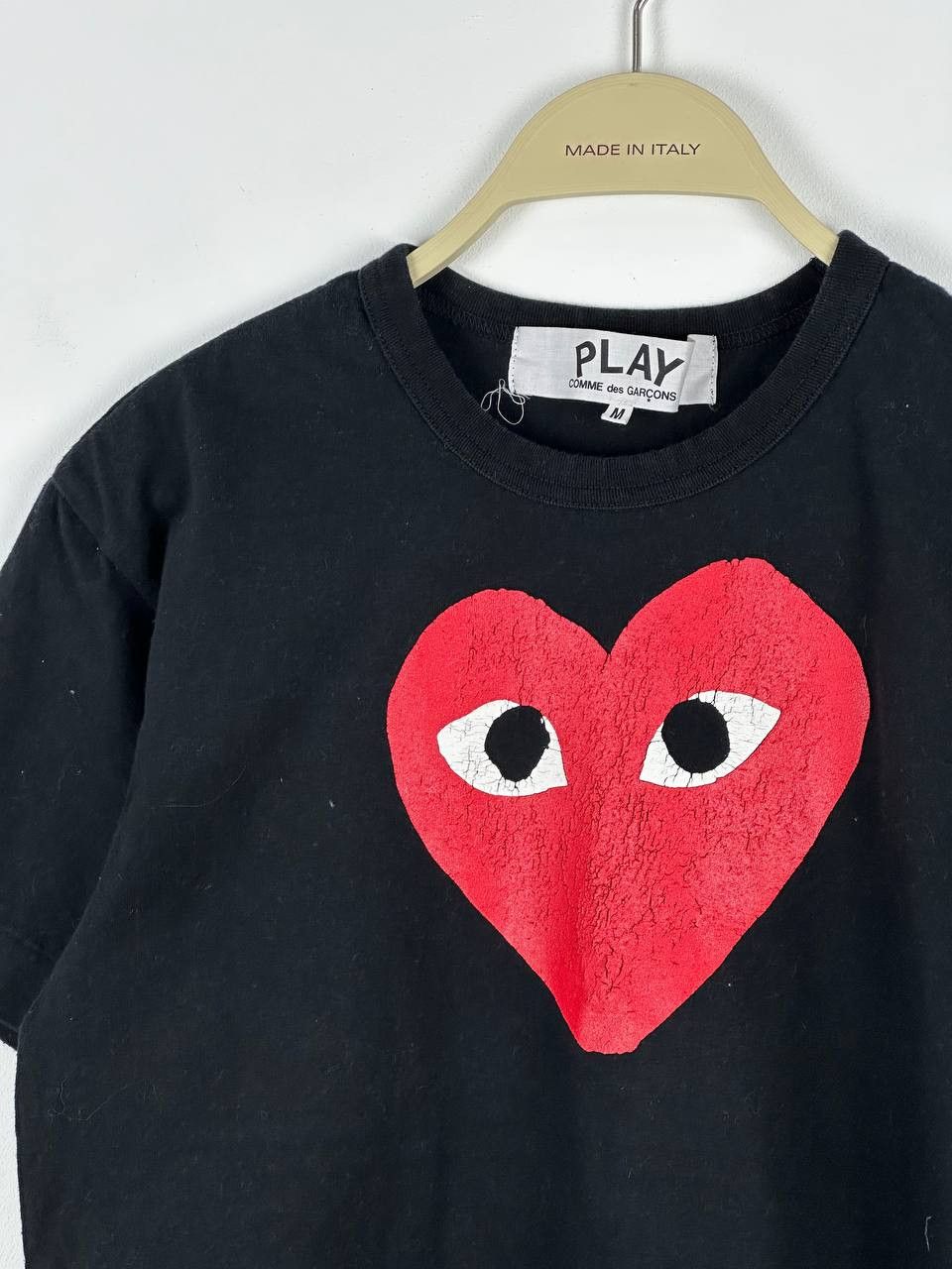Comme des Garcons × Comme des Garcons PLAY Comme Des Garcons Play Big Logo Black Tee Size M / US 6-8 / IT 42-44 - 4 Thumbnail