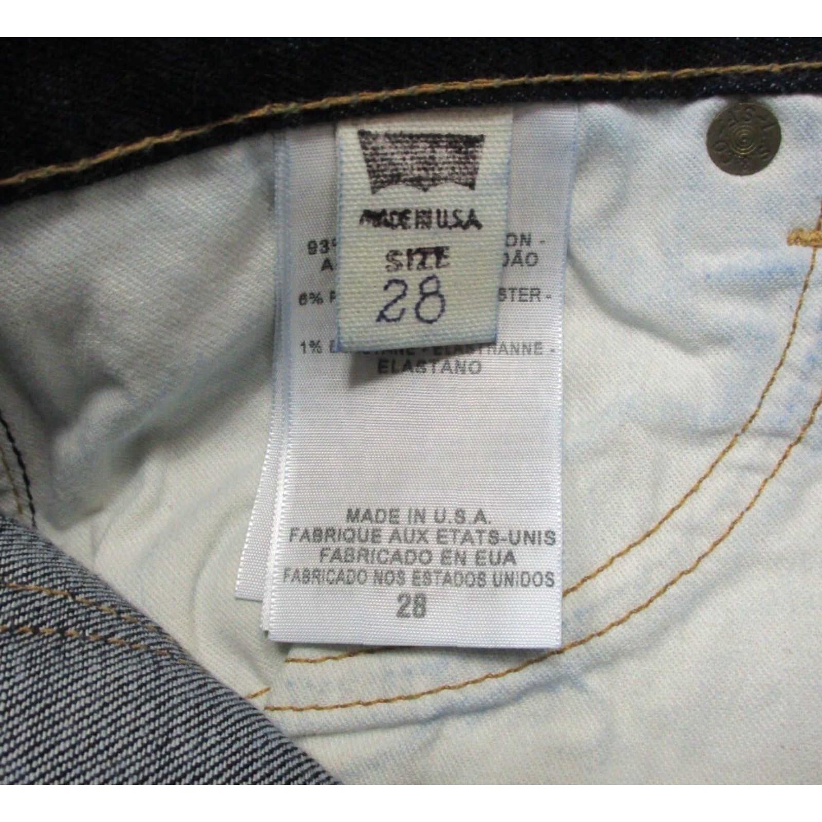 Levi's VINTAGE Levi's Denim Jeans 28 Women's Zip Fly Regular Fit Blue 5-Pocket Retro 80s 90s Bohemian Hippie Hipster USA Made Mint Condition Size 28" / US 6 / IT 42 - 7 Thumbnail