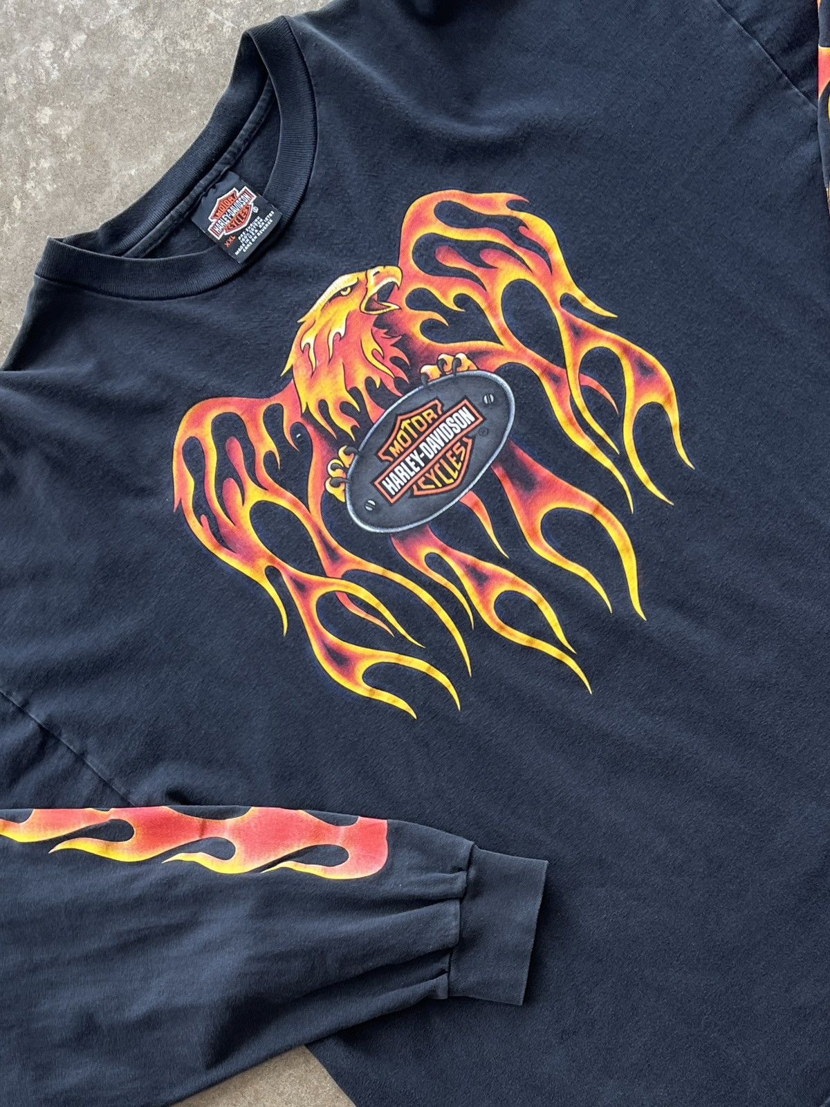 90s vintage Harley Davidson flame TEE Harley Davidson Motorcycles