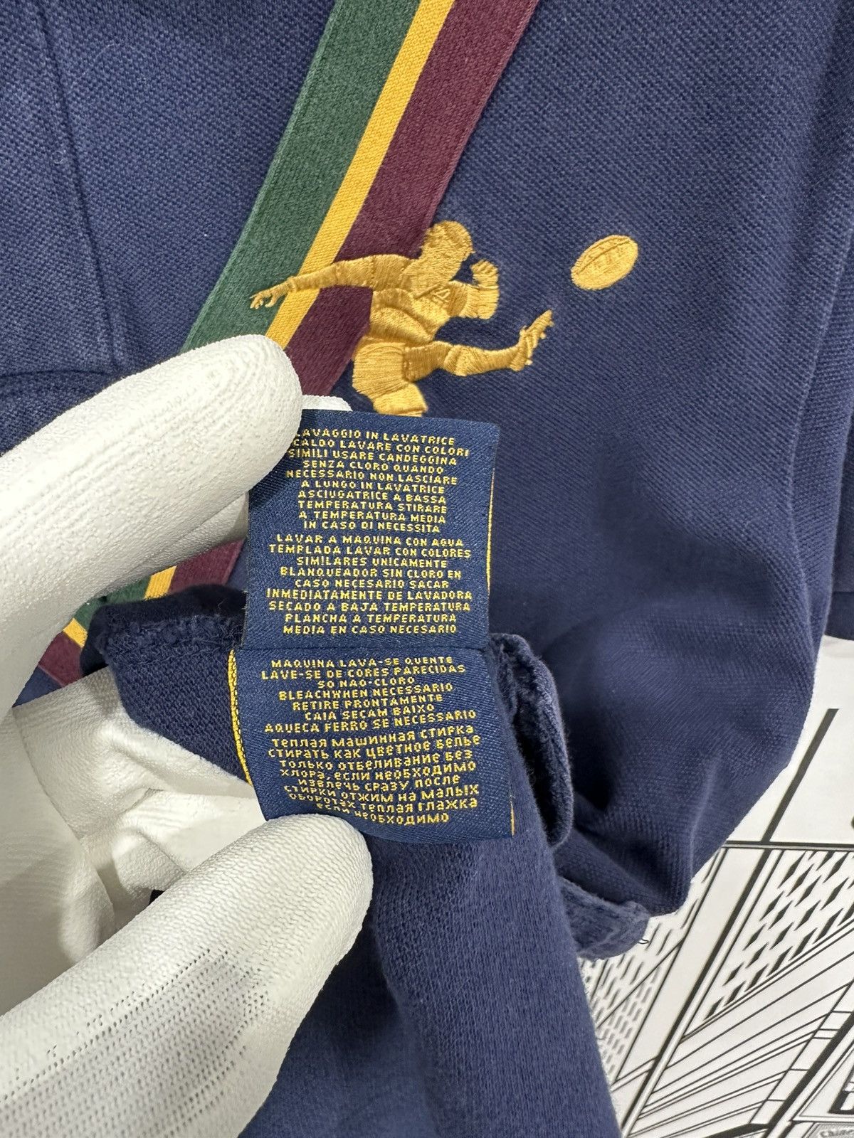 Rugby Ralph Lauren Rugby Ralph Lauren Big Kicker Chevron Pattern Polo Navy L Size US L / EU 52-54 / 3 - 6 Thumbnail