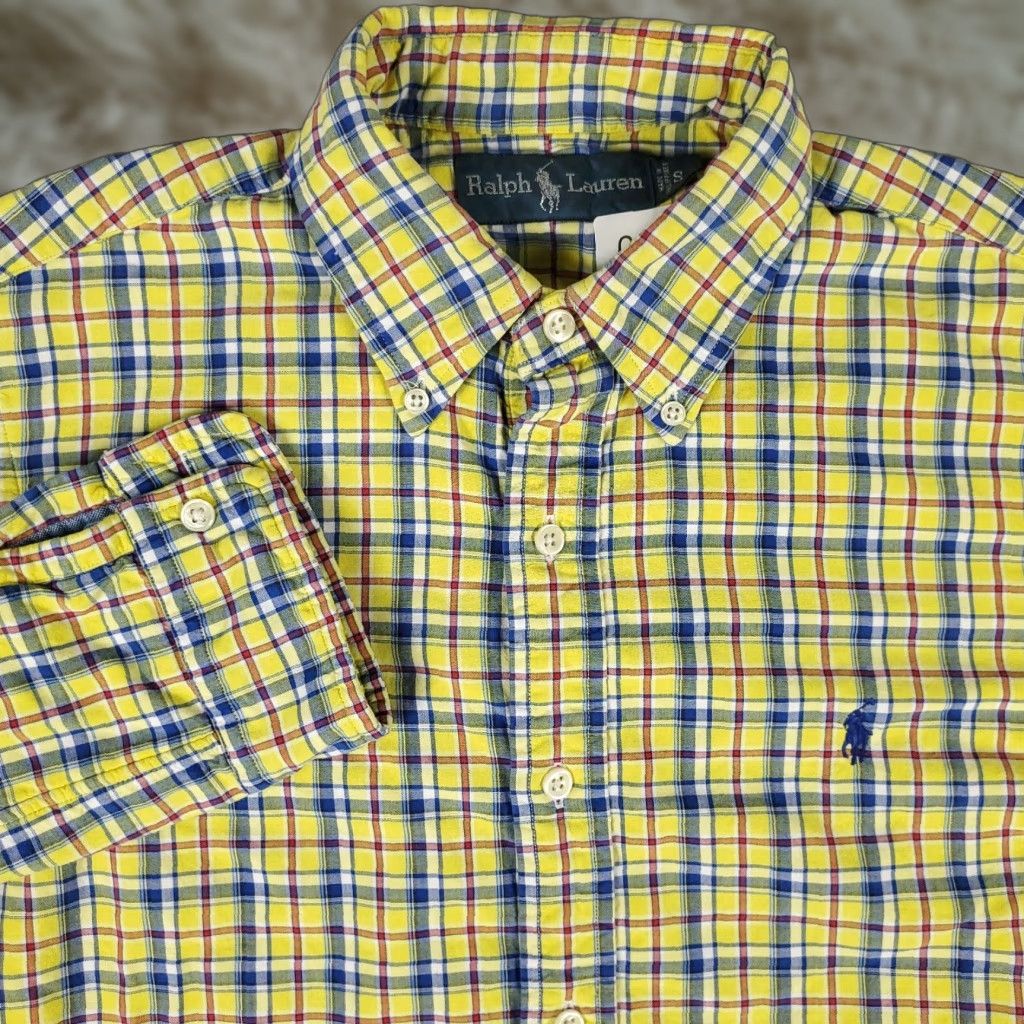 Ralph Lauren Ralph Lauren Shirt Mens Small Yellow Plaid Button-Up Long Sleeve Double Layered Cotton Classic Modern 90s Preppy Mens S Yellow Plaid Button-Down Size US S / EU 44-46 / 1 - 1 Thumbnail