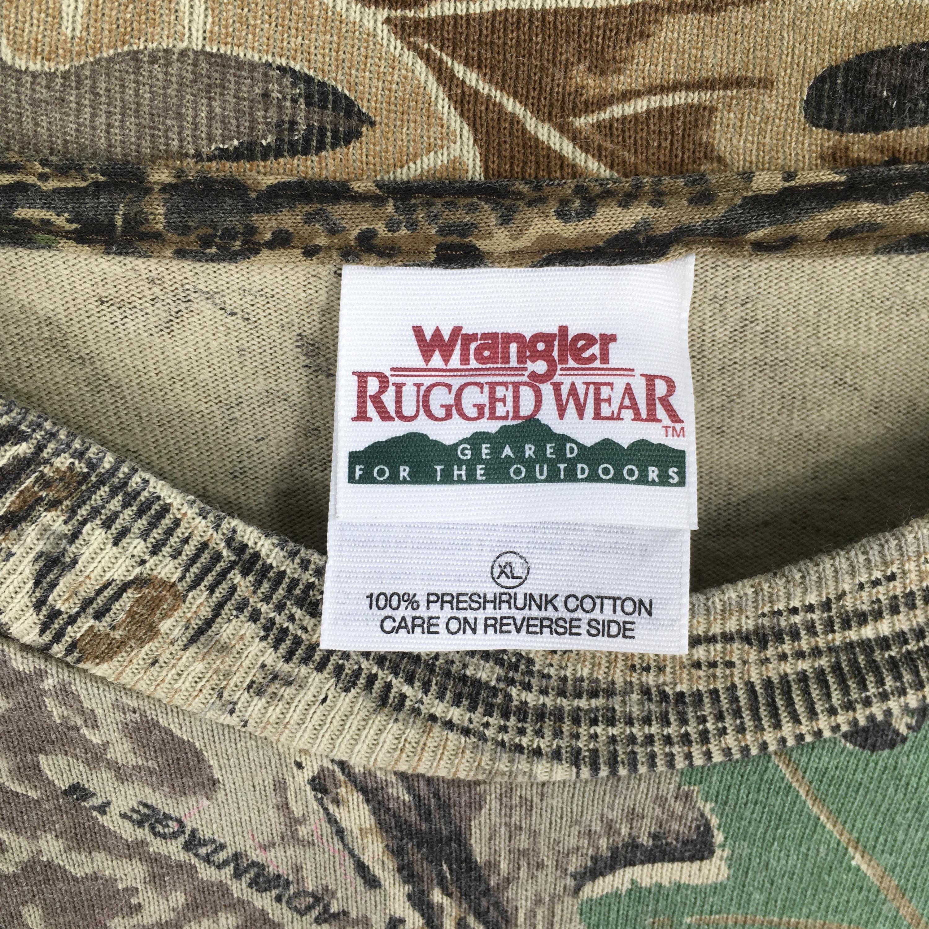 Wrangler Vintage 90s Wrangler Rugged Real Tree Camo T shirt XLarge Size US XL / EU 56 / 4 - 7 Thumbnail