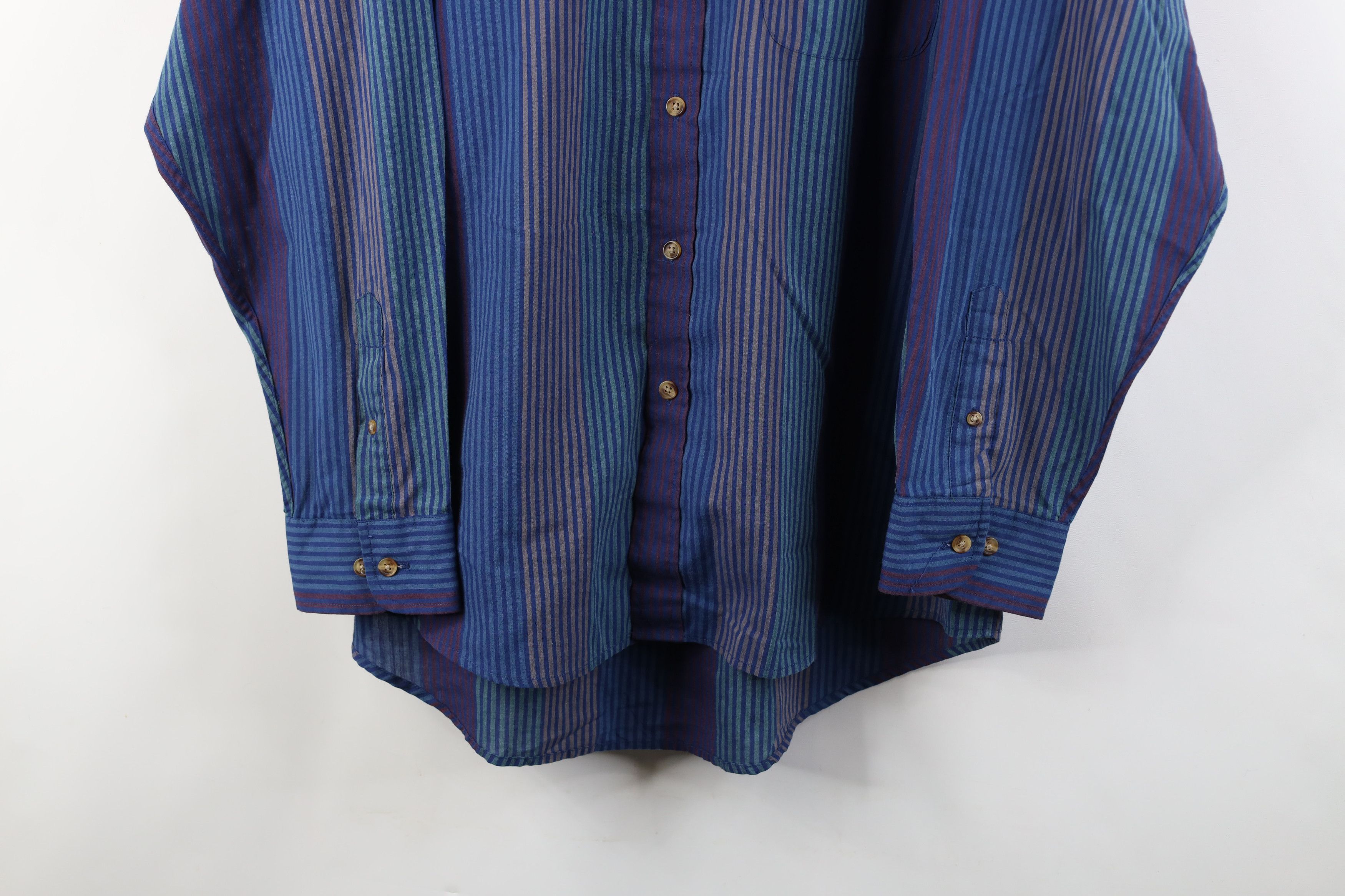 Vintage Vintage 90s Streetwear Block Collared Button Down Shirt Size US L / EU 52-54 / 3 - 3 Thumbnail