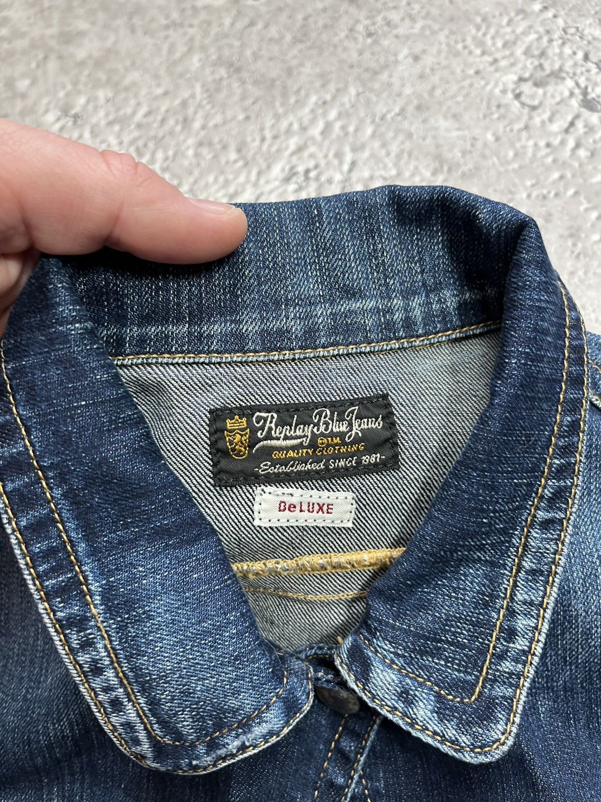 Replay Replay Blue Jeans Deluxe Denim Jacket S Fitted Zip Vintage Size S / US 4 / IT 40 - 10 Thumbnail