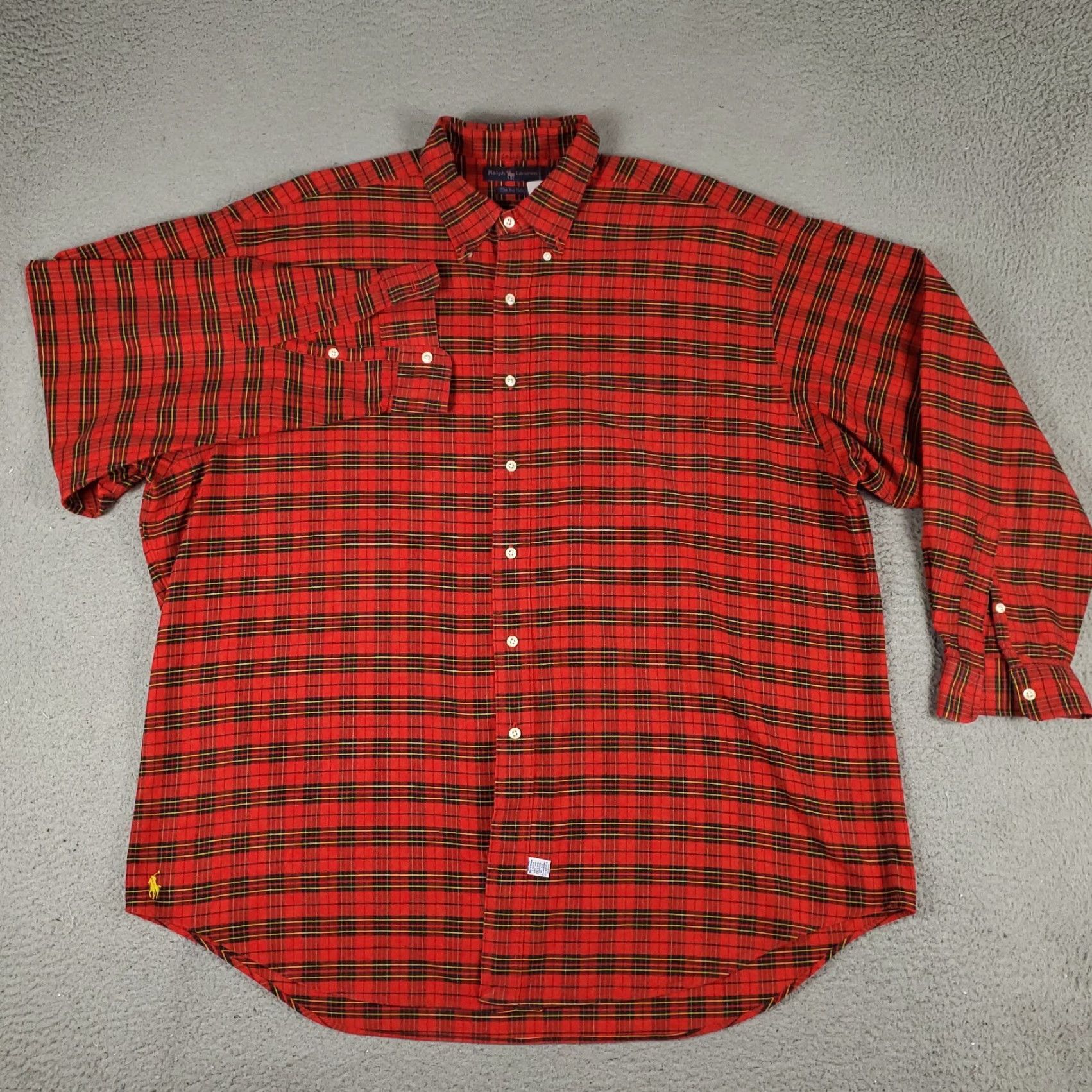 Ralph Lauren Ralph Lauren Shirt Mens XL Red Plaid Big Oxford Oversized Pony Button Up Shirt Size US M / EU 48-50 / 2 - 2 Thumbnail