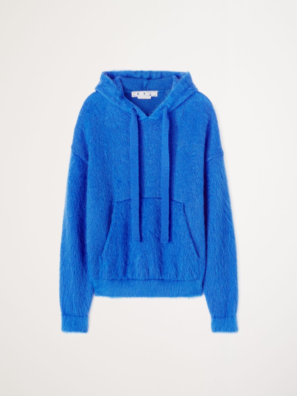 Off-White o1gr1nt1124 Arrow Mohair Skate Knit Hoodie in Peacock Size US XL / EU 56 / 4 - 1 Thumbnail