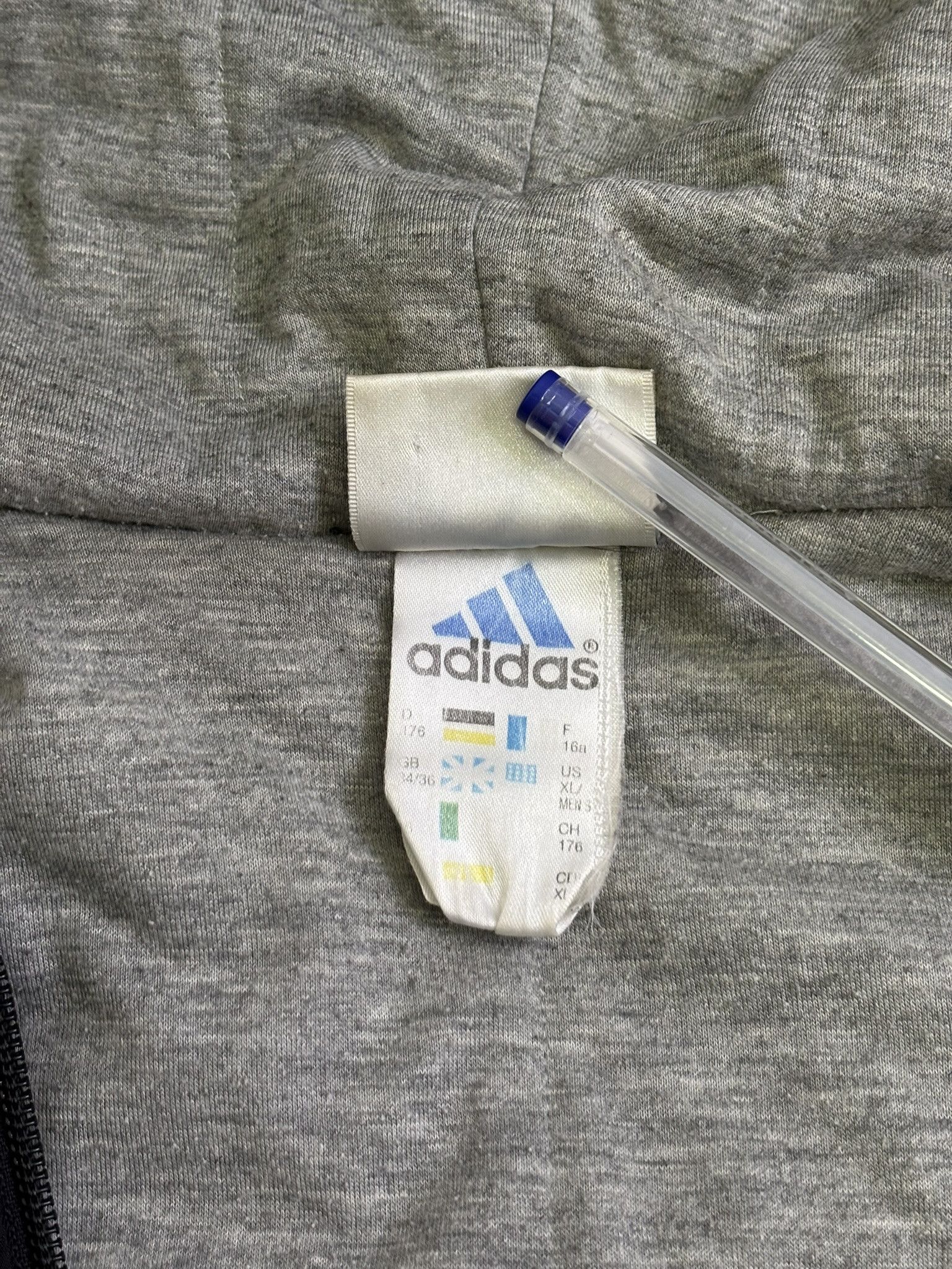 Adidas Adidas vintage 90s jacket zippered hood size XL Size US XL / EU 56 / 4 - 17 Thumbnail