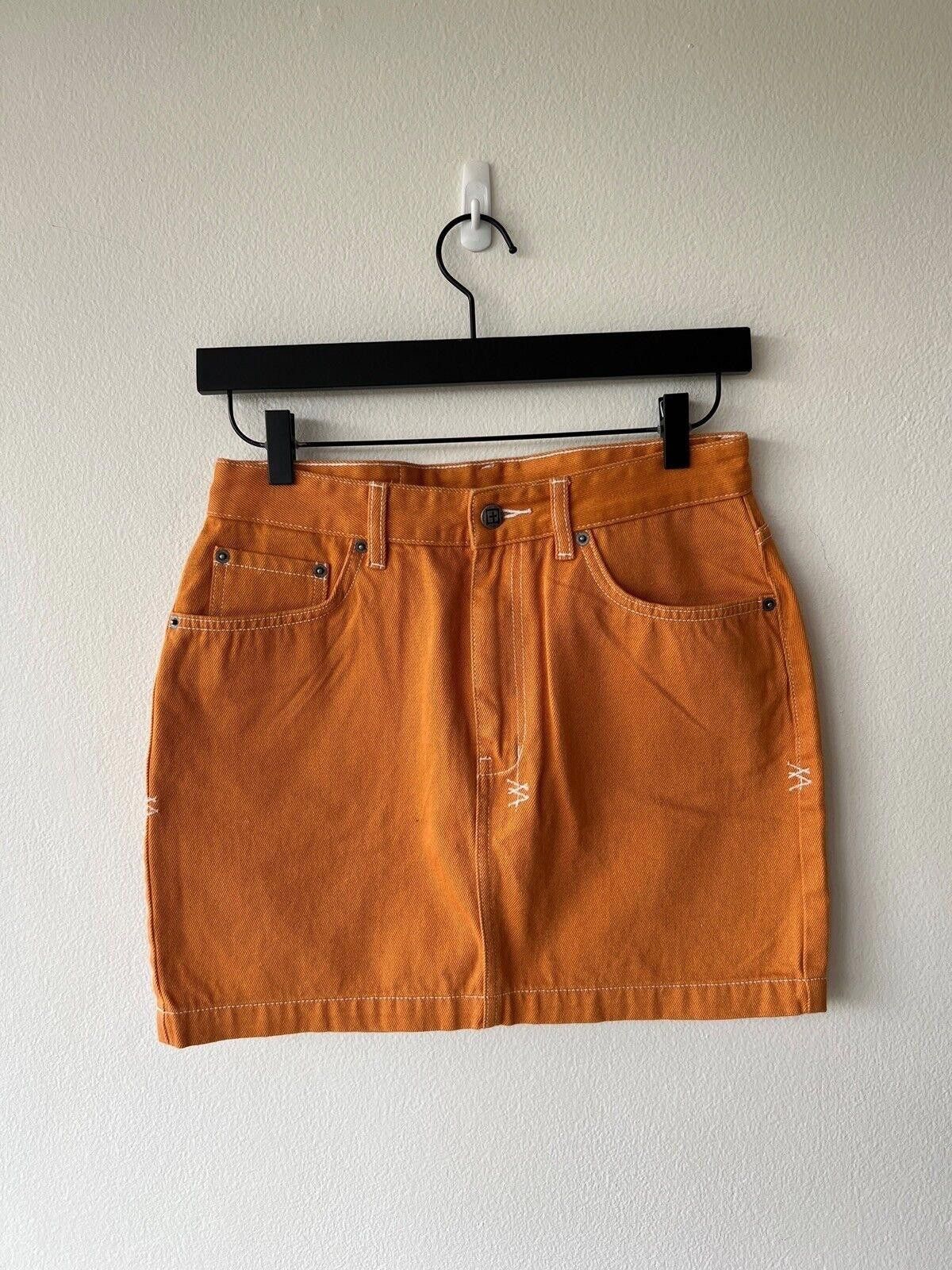 Ksubi new Ksubi womens denim skirt super x mini 29 11 flame orange Size 32" / US 10 / IT 46 - 1 Thumbnail