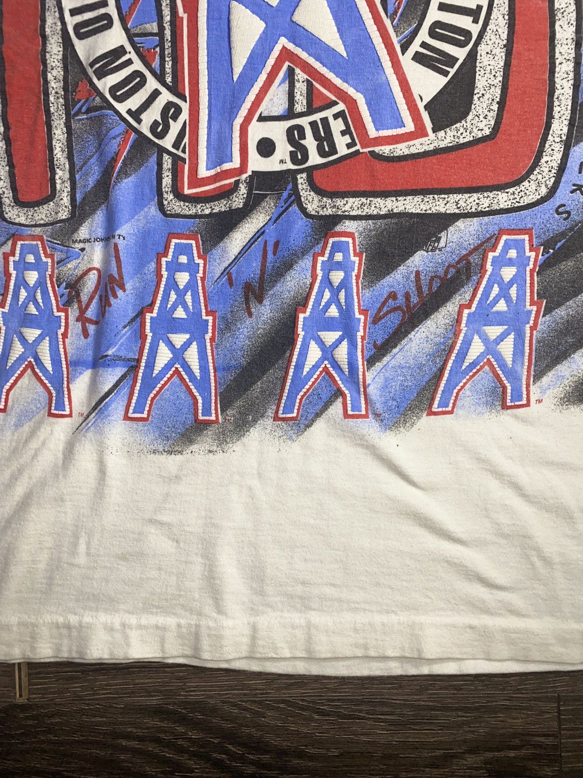 NBA 1990 RARE OILERS WARREN MOON RUN & SHOOT MAGIC JOHNSON SHIRT Size US M / EU 48-50 / 2 - 5 Thumbnail