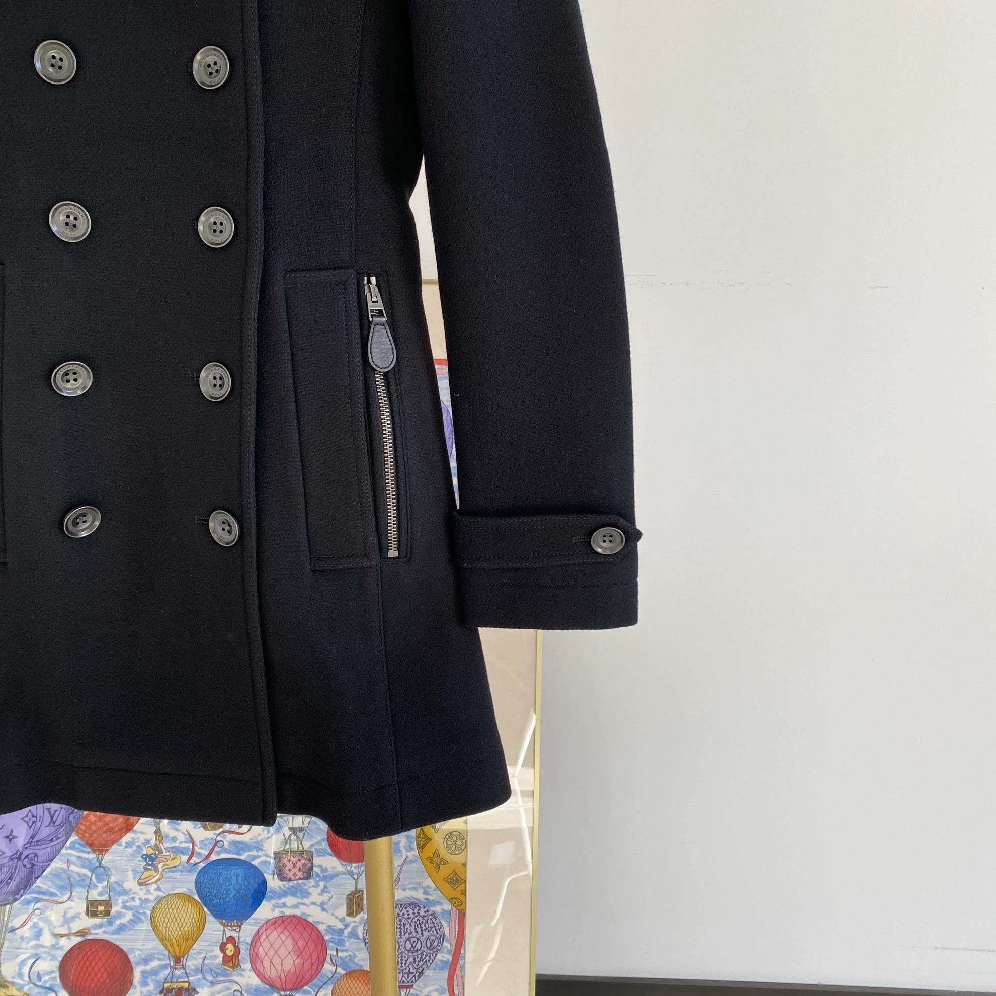 Burberry Burberry Black Wool Coat UK 4 Size XS / US 0-2 / IT 36-38 - 6 Thumbnail