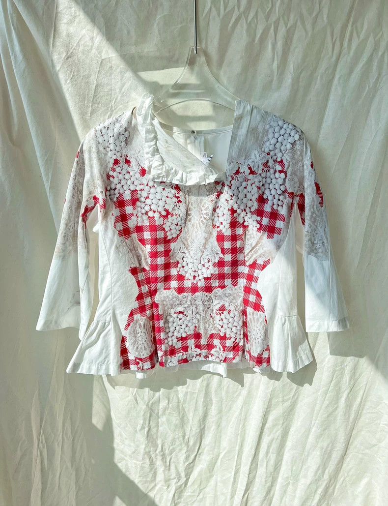 Comme des Garcons Comme Des Garcons Rococo Print Top Three-Quarter Sleeve Sh Size S / US 4 / IT 40 - 1 Thumbnail