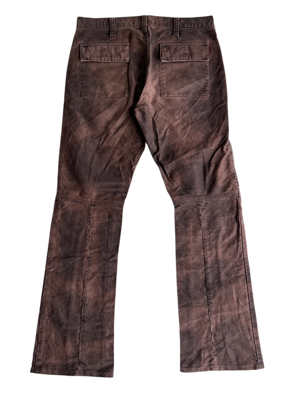 Isamu Katayama Backlash Y2K Barack Super Flare Knee Paded Stone Wash Biker Pants Size US 32 / EU 48 - 6 Thumbnail