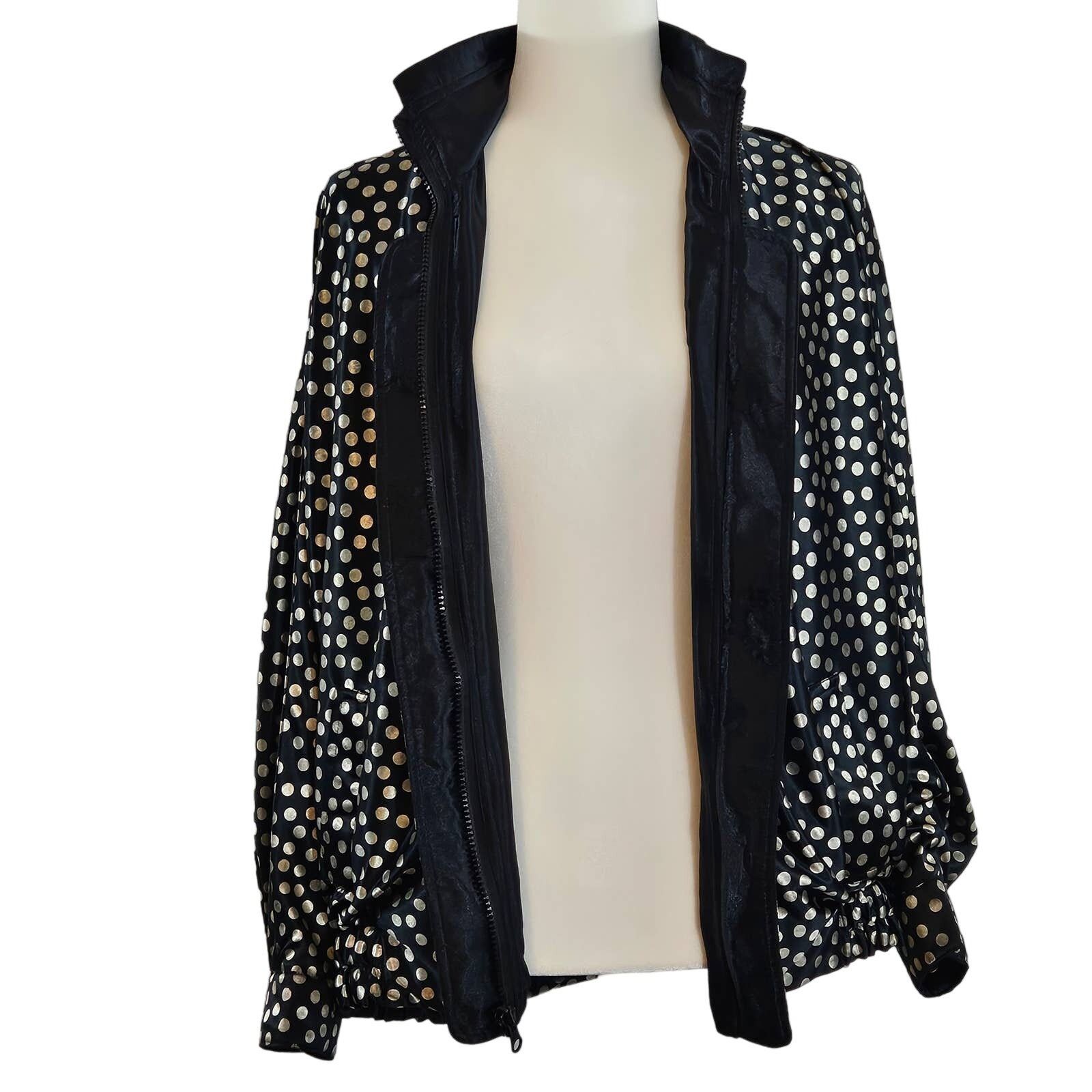 Other VTG EUC 80s Reversible Polka Dot & Solid Jacket Sz. 2XL Size XXL / US 16-18 / IT 52-54 - 6 Thumbnail