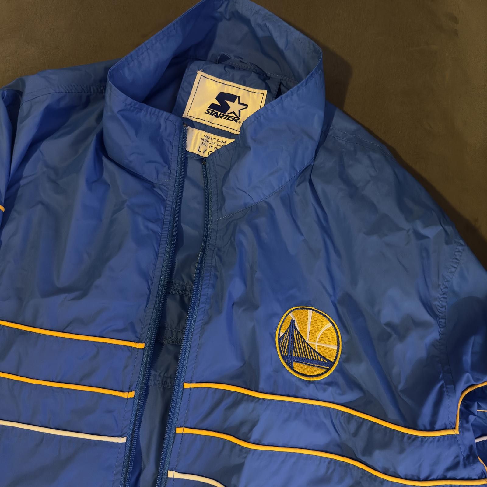 Champion Golden State Warriors Blue Windbreaker Jacket Size US L / EU 52-54 / 3 - 2 Thumbnail