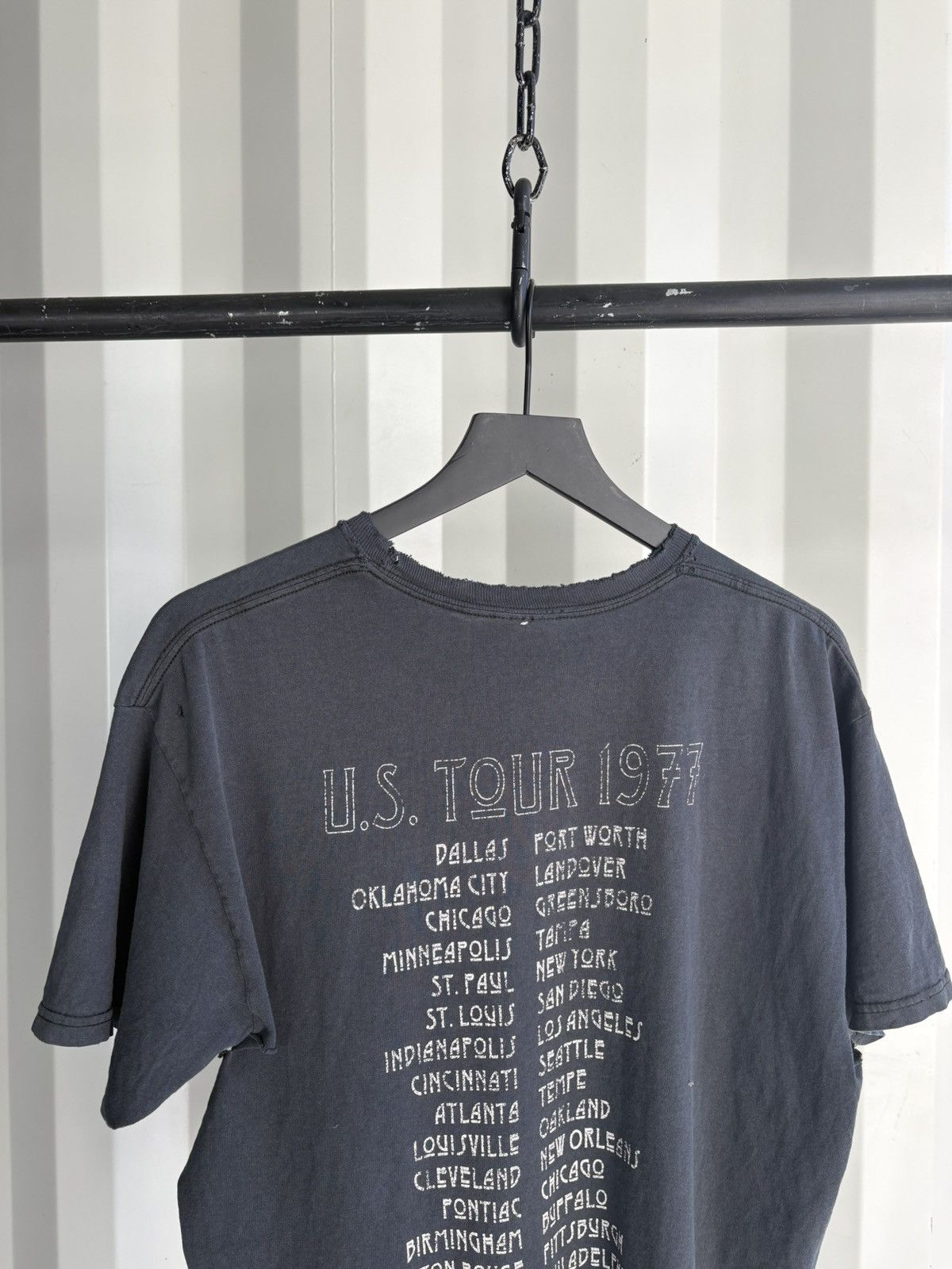 Band Tees Thrashed Led Zeppelin Sun Faded Distressed Shirt ERD GRUNGE Size US XL / EU 56 / 4 - 5 Thumbnail