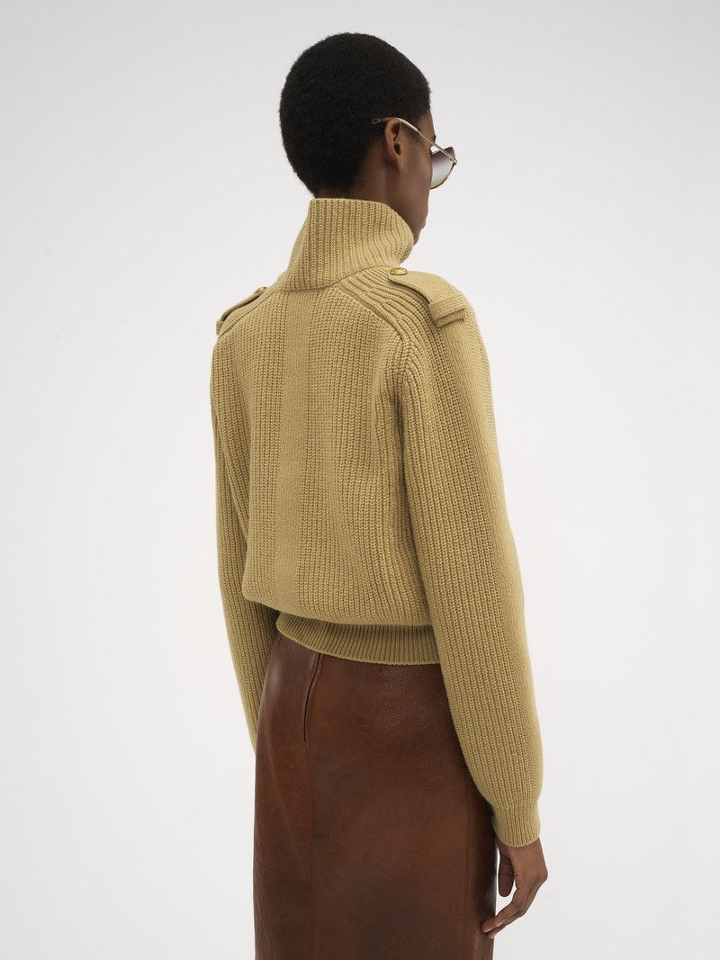 Chloe o1loc1c10226 Mock-neck Sweater in Smoky Beige Size XS / US 0-2 / IT 36-38 - 5 Thumbnail