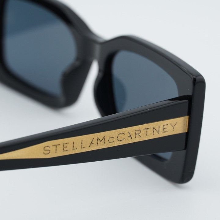 Stella McCartney Stella McCartney SC40065I 01A Sunglasses Black Rectangle Size ONE SIZE - 8 Thumbnail