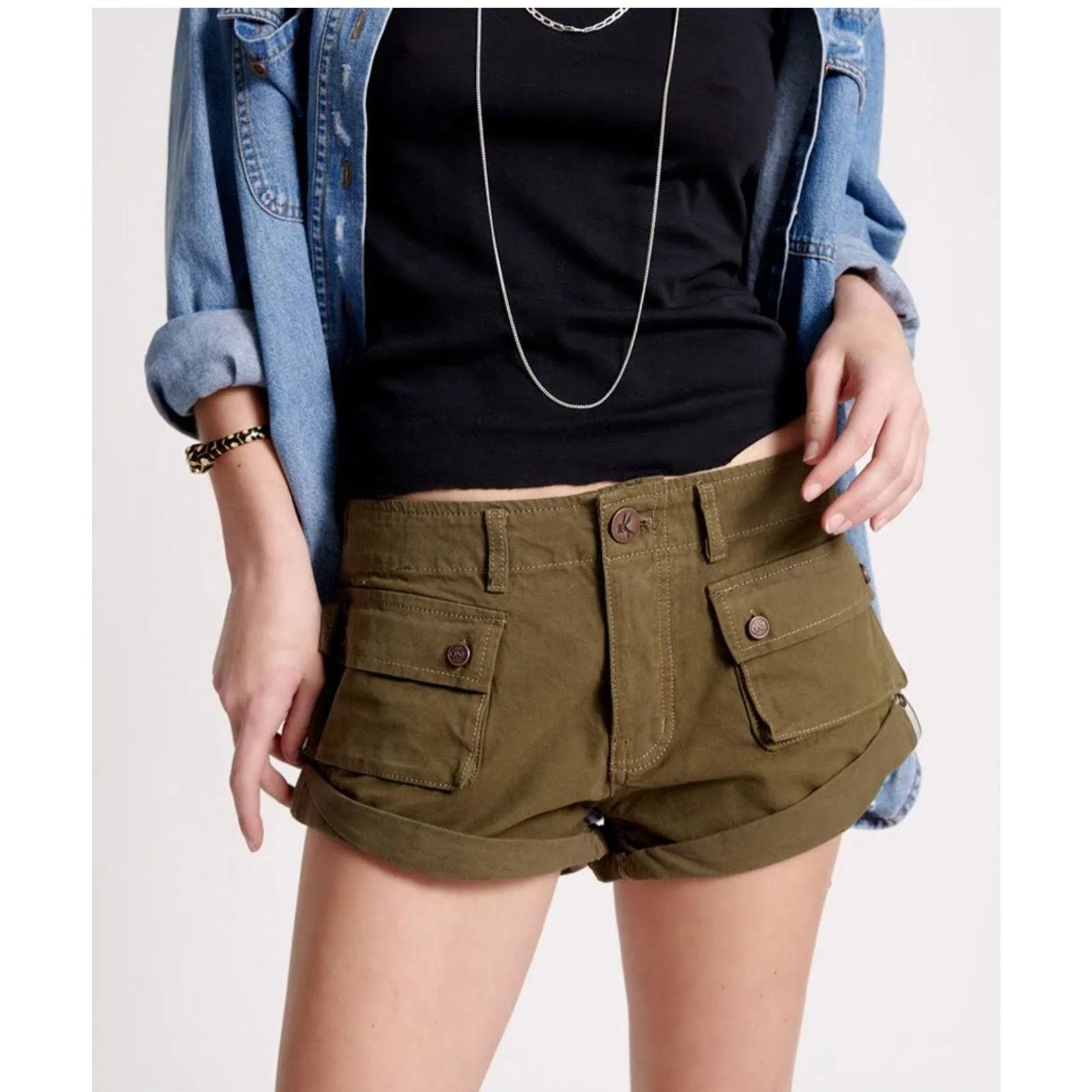 One Teaspoon One Teaspoon Cadet Bandits Low-Waist Utility 29 button fly Size 29" - 2 Thumbnail