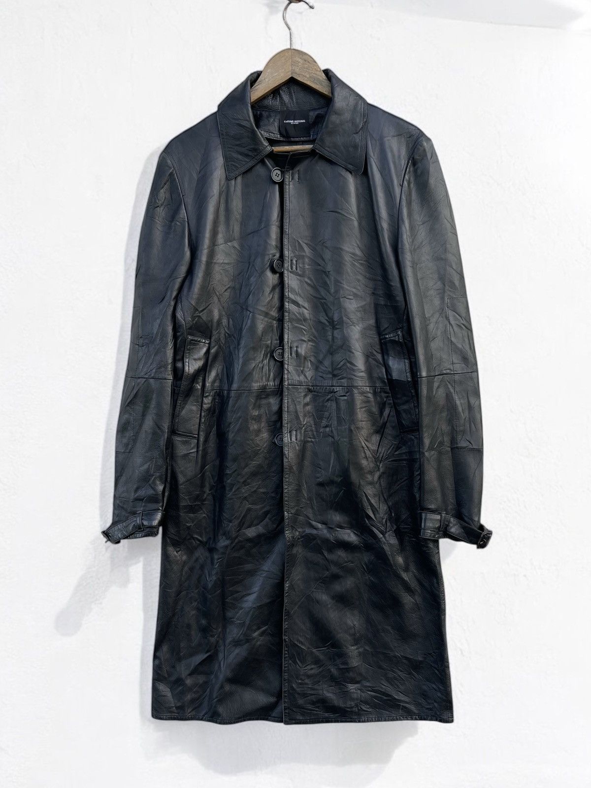 Costume National 🔥RARE🔥 COSTUME NATIONAL HOMME SINGLE BRESTED LEATHER COAT Size US M / EU 48-50 / 2 - 3 Thumbnail
