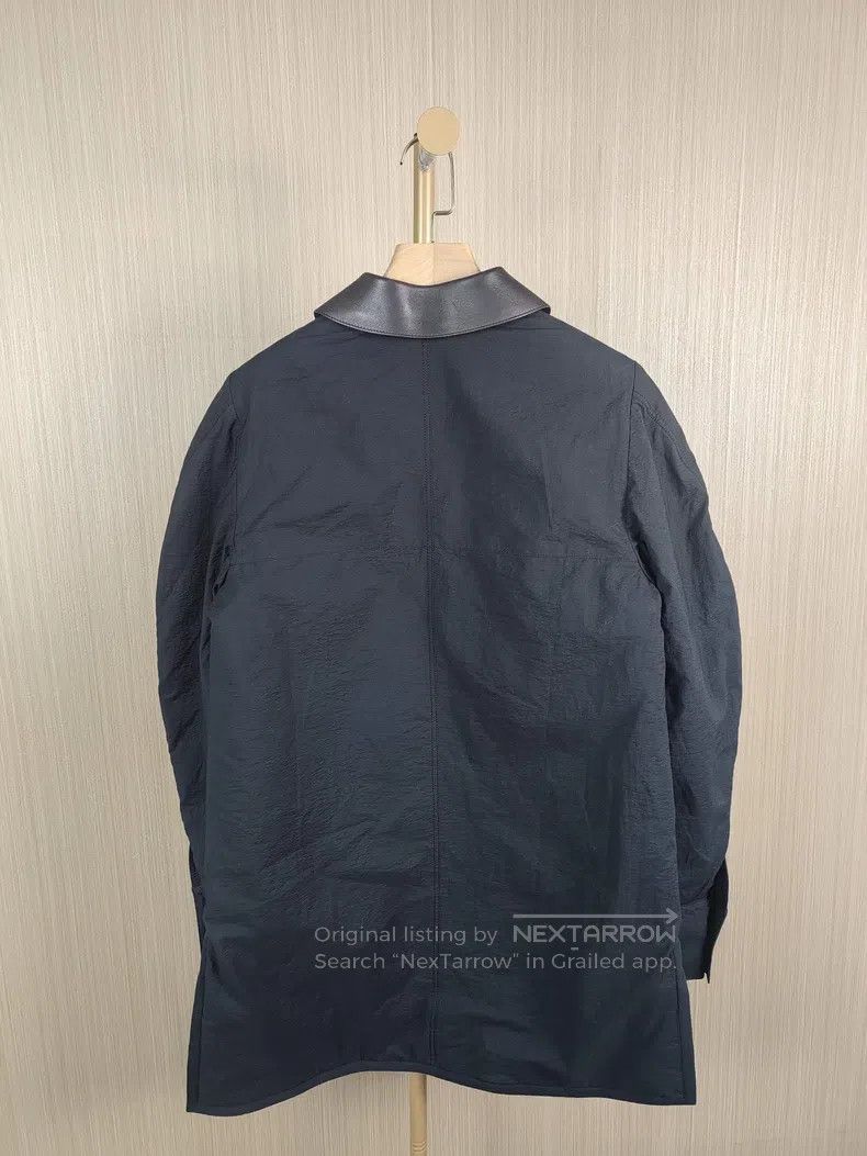 Loewe Loewe Black Leather Collar Removable Cotton Jacket Size XS / US 0-2 / IT 36-38 - 2 Thumbnail