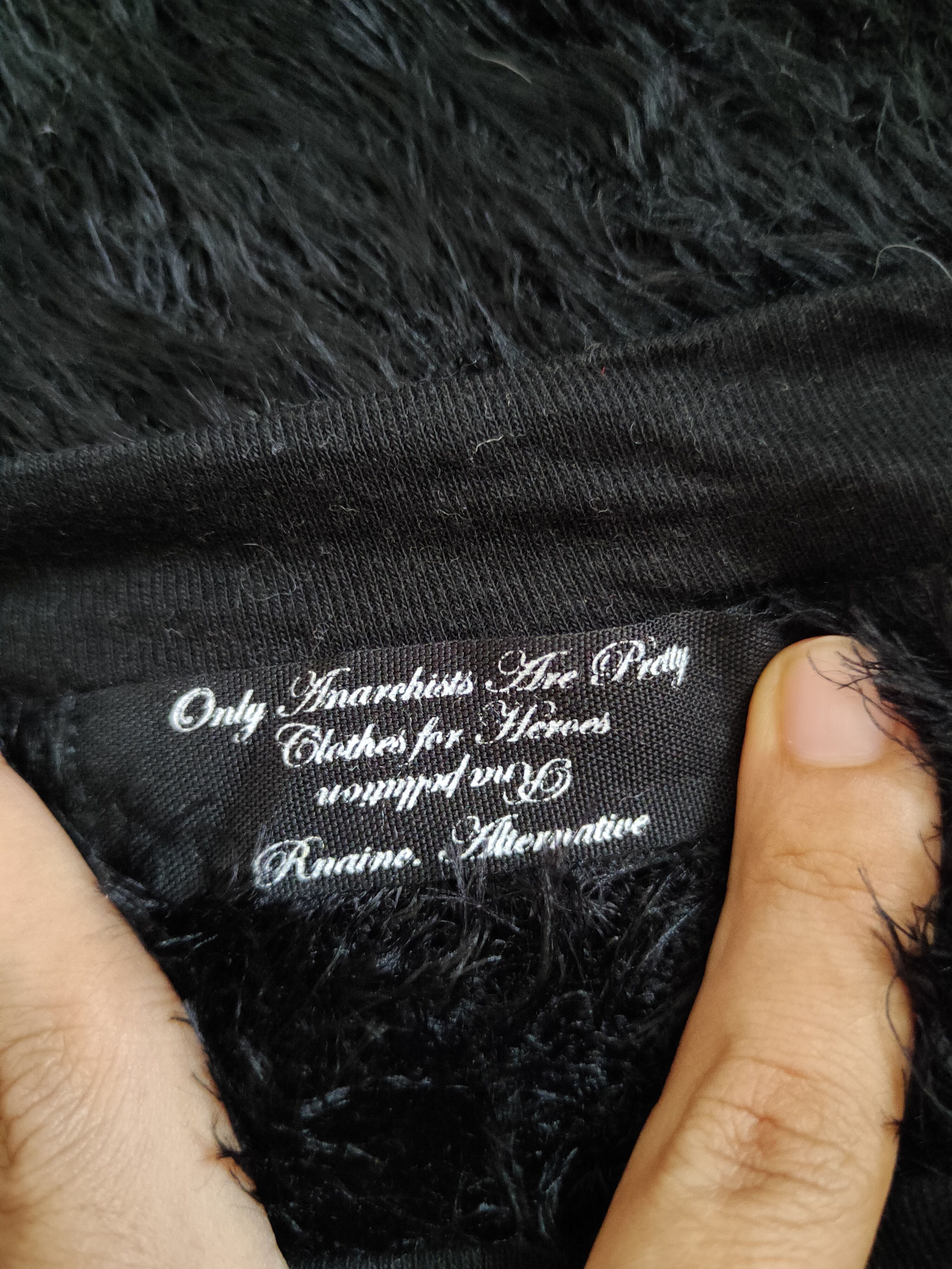 Homespun Knitwear × Japanese Brand × Vintage Rna.Inc Black Shag Shaggy Fur Mohair Knitwear #S2183 Size M / US 6-8 / IT 42-44 - 14 Thumbnail