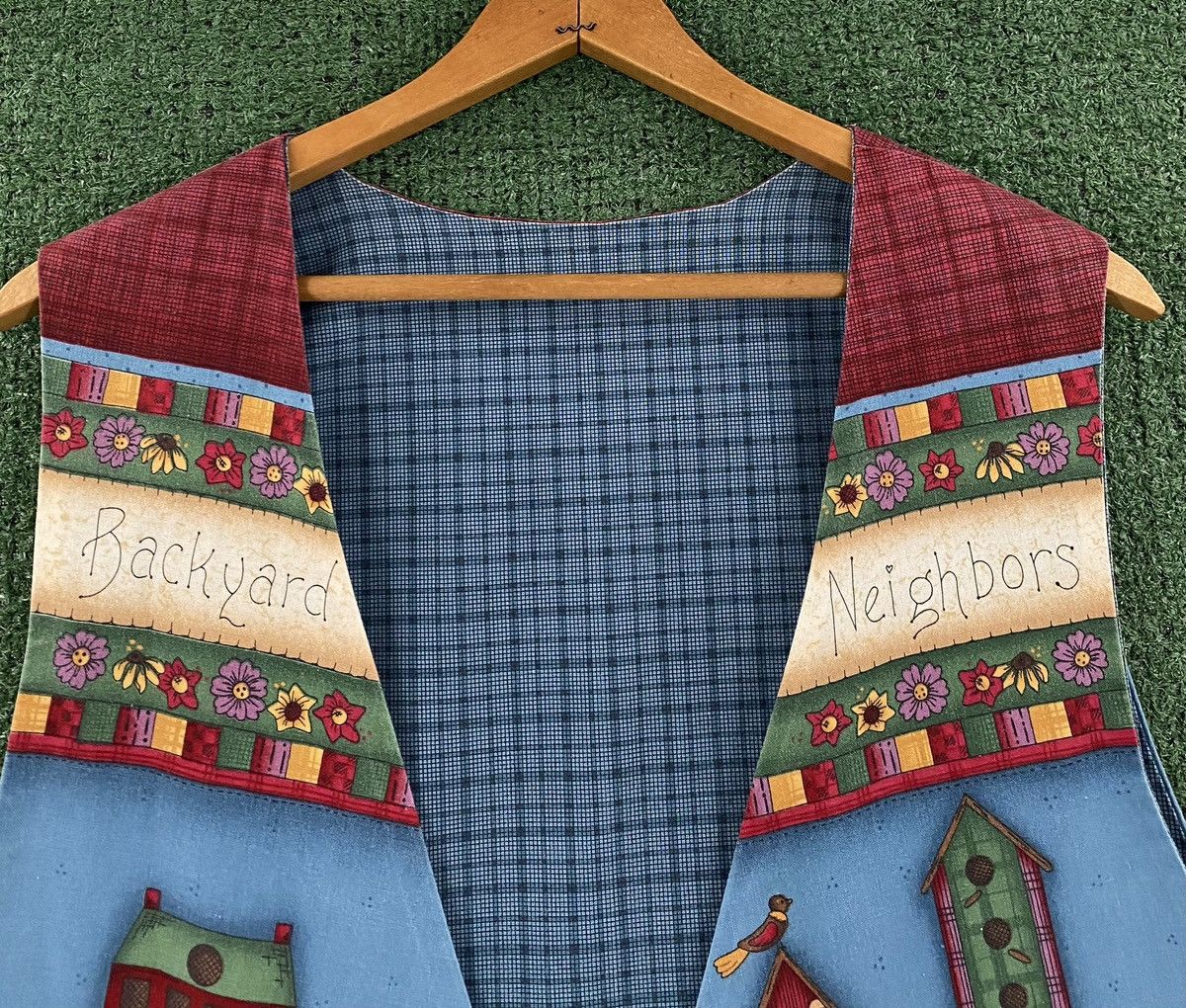 Vintage VTG 90’s Handmade Backyard Friends Cats Double Sided Vest XL Size XL / US 12-14 / IT 48-50 - 3 Thumbnail