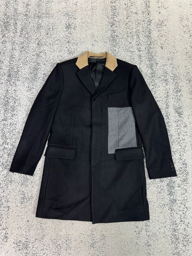 Givenchy Givenchy Size48 Chest Patchwork Padded Shoulder Wool Coat Size US M / EU 48-50 / 2 - 1 Thumbnail