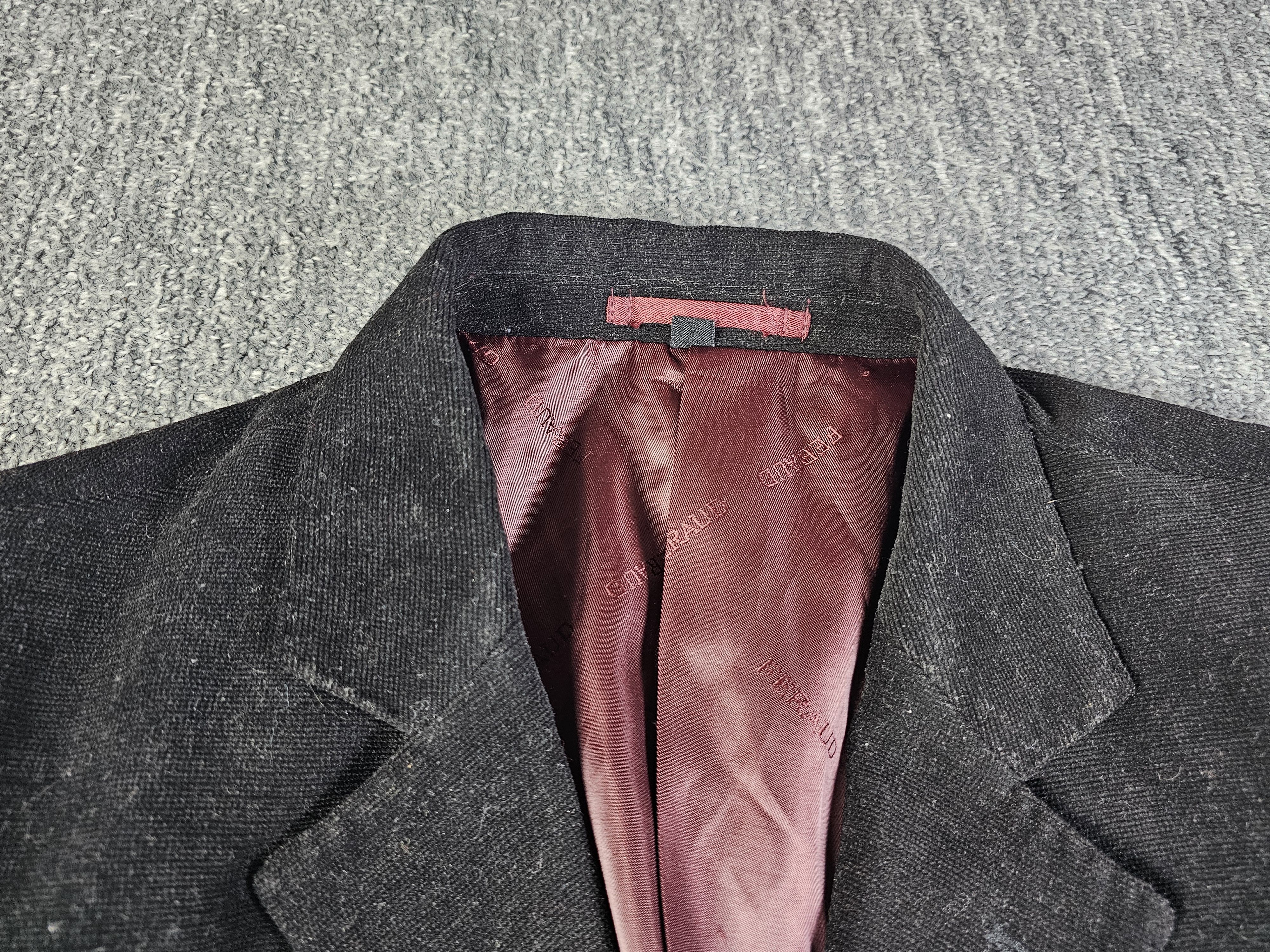 Louis Feraud Feraud Superior Corduroy Blazer Charcoal Sport Coat 42R 90s Size 42R - 5 Thumbnail