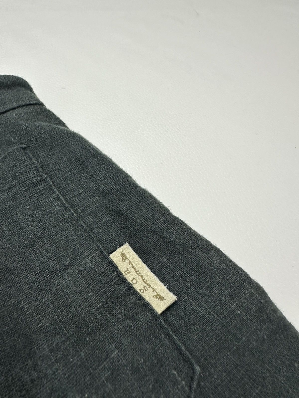 Japanese Brand Goa Faded Flare Low rise drawstring waist Hairy Hem Pants Size US 29 - 12 Thumbnail